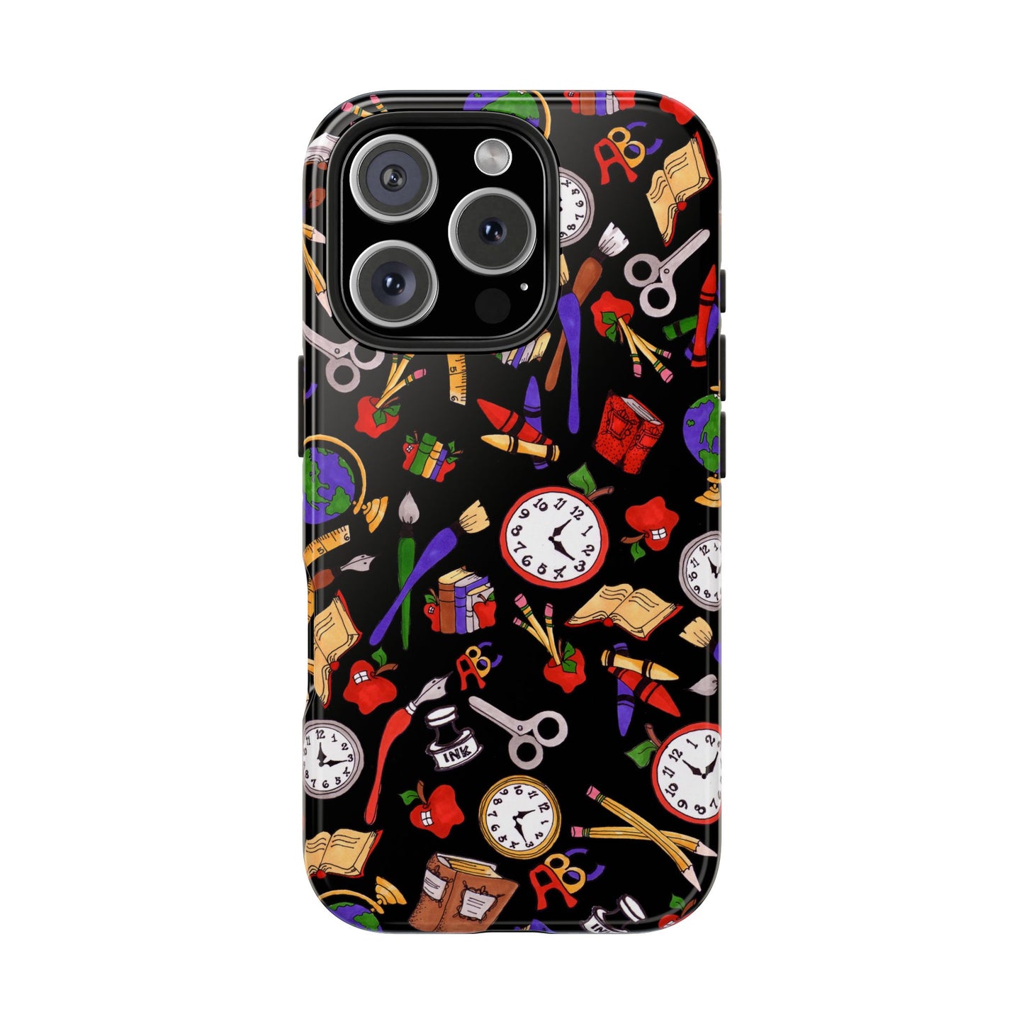 School Stuff Black Phone Case