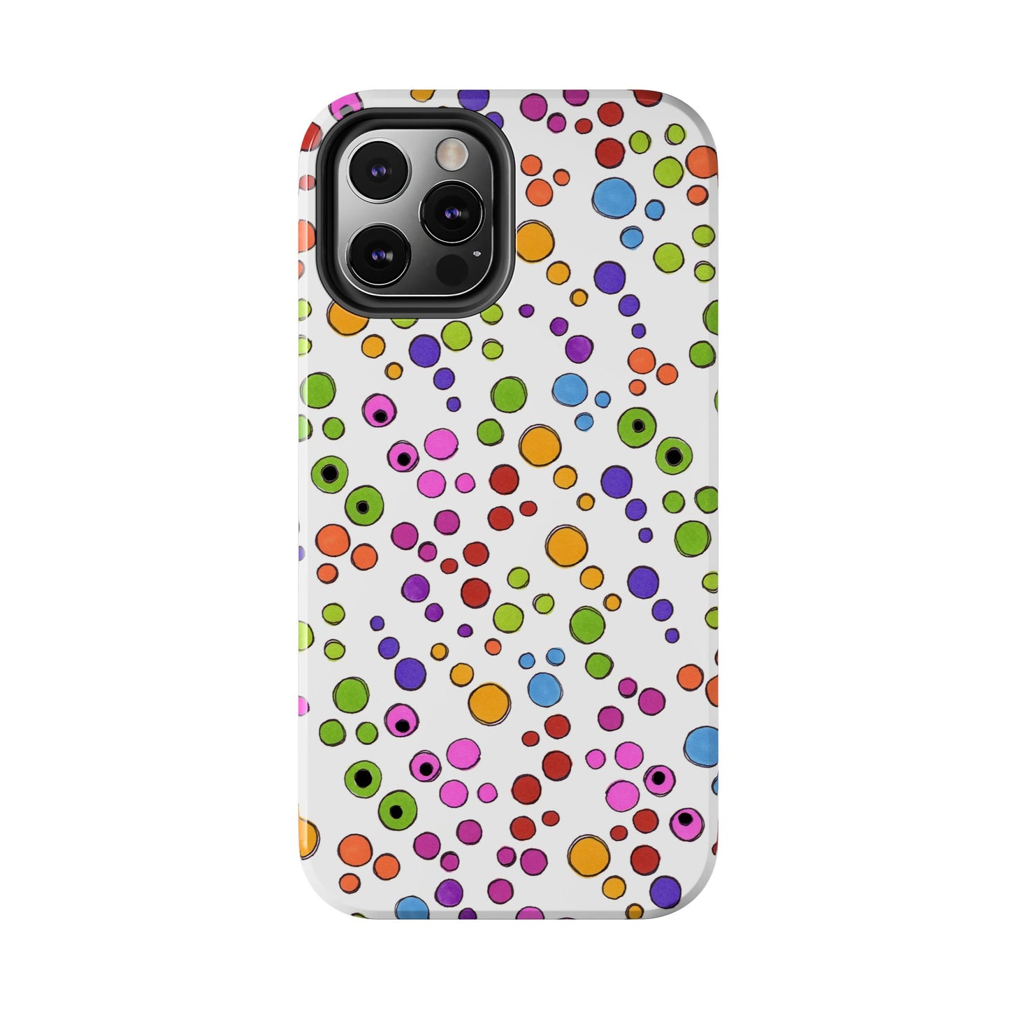 Dog Dots White / Multi Phone Case