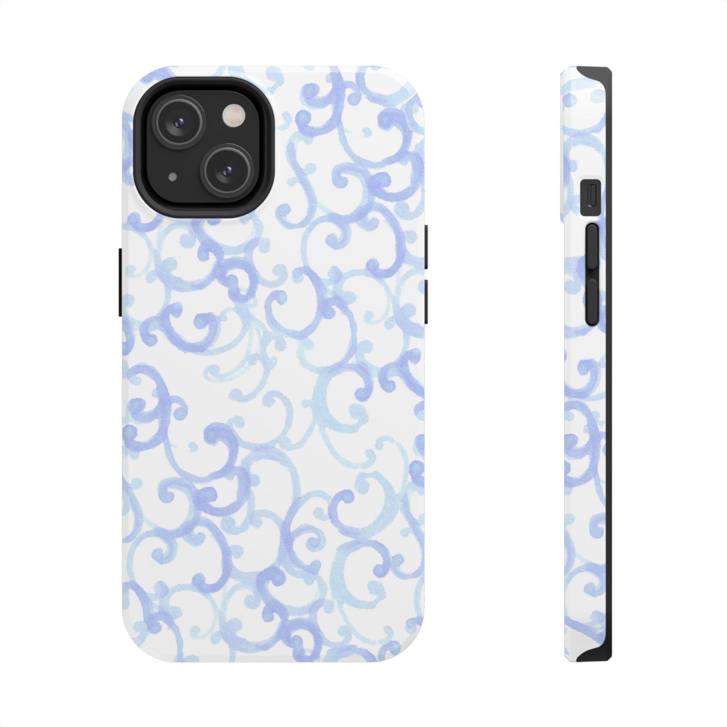 Scrollie White / Blue Phone Case