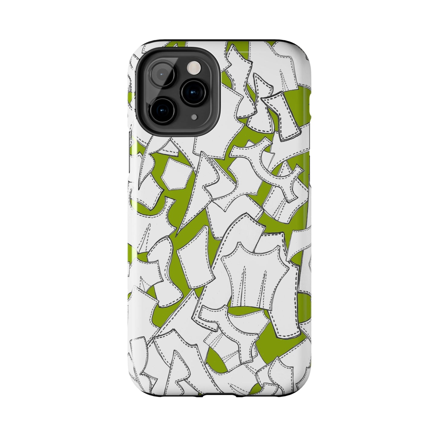 Pattern Pieces Chartreuse Phone Case