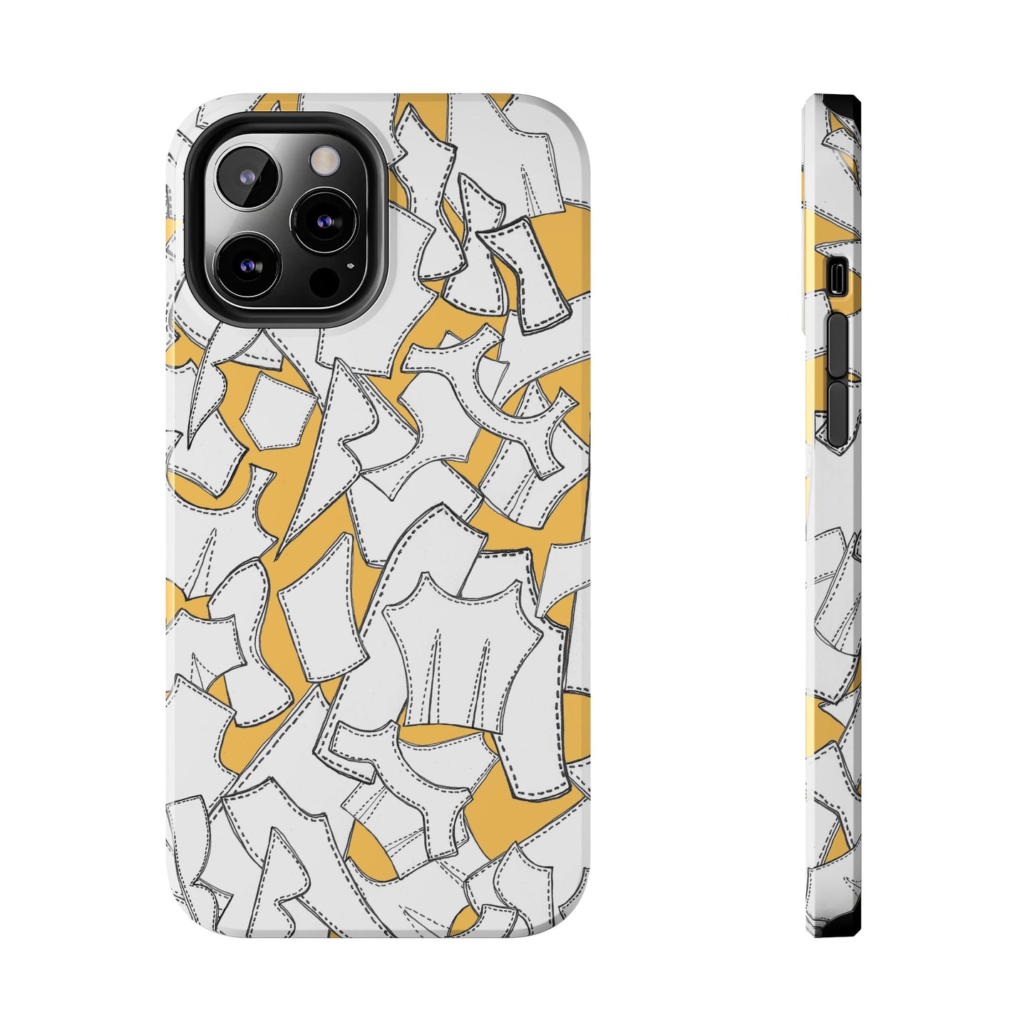 Pattern Pieces Yellow Phone Case