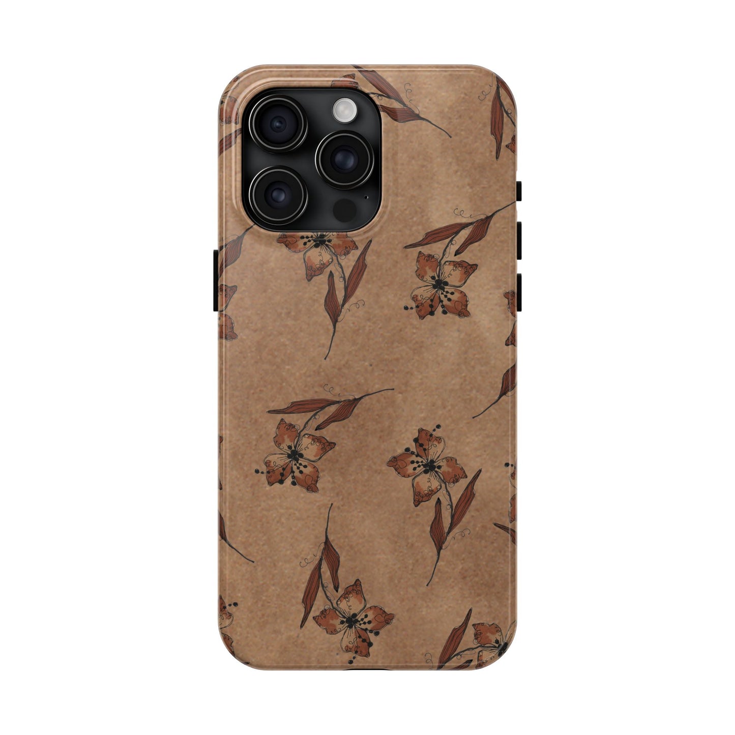 Brown Buds Phone Case