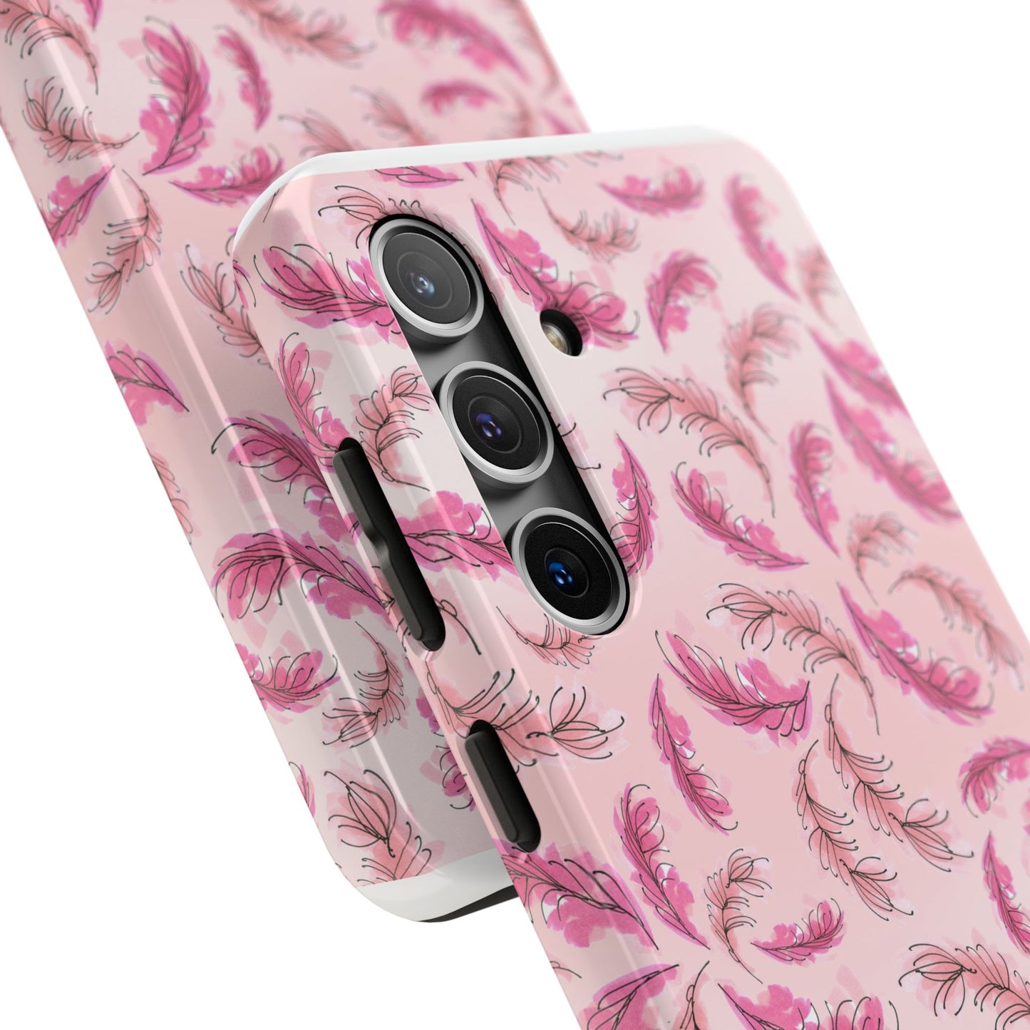 Flam Feathers Pink Phone Case