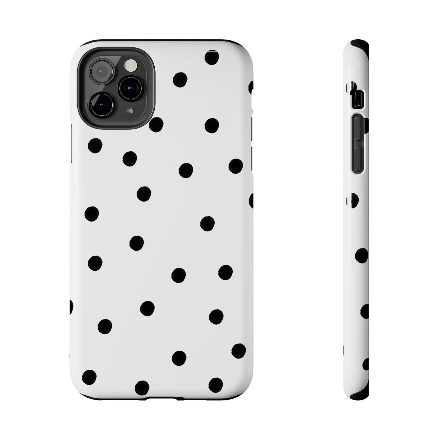 Space Dots White / Black Phone Case