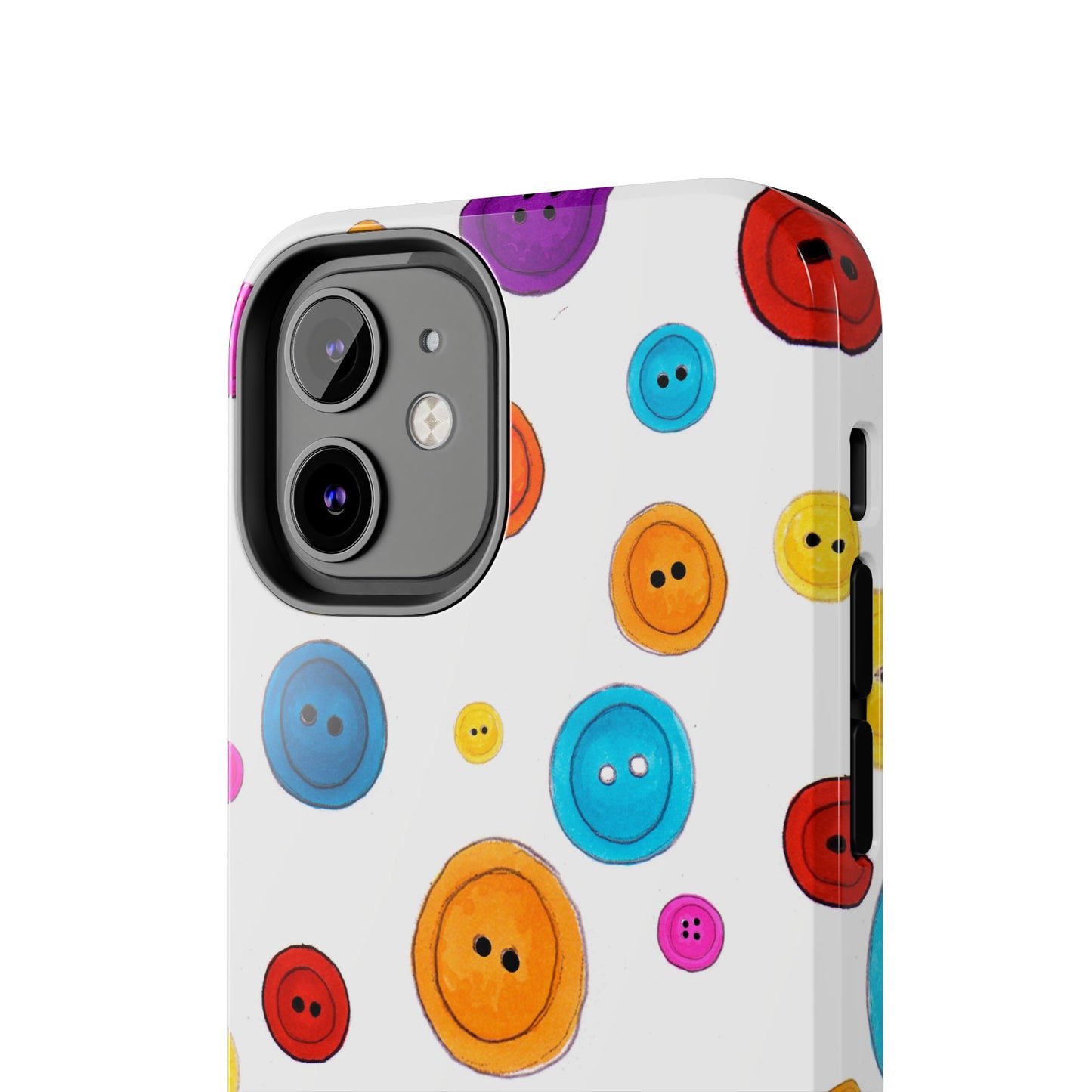Button Dots White Phone Case