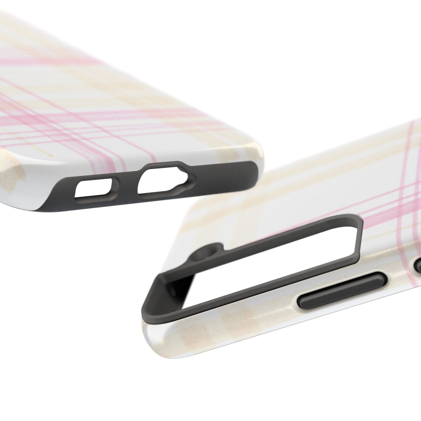 Flower Model Plaid Phone Case