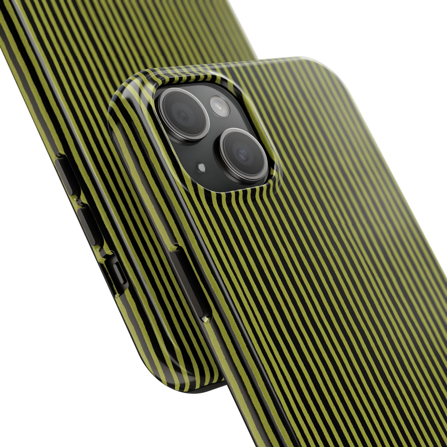 Happy Stripe Green / Black Phone Case