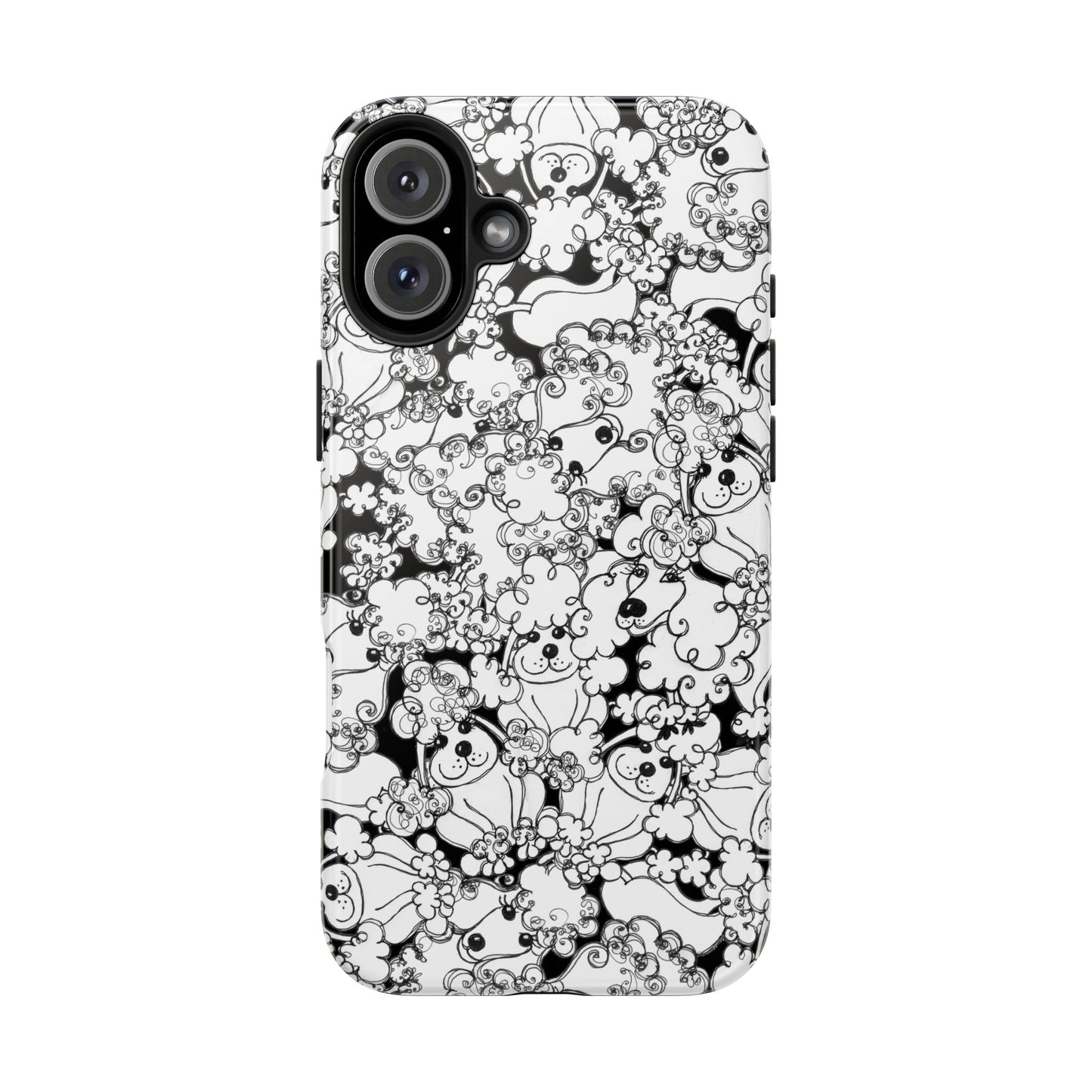 Poodle Party Black Phone Case
