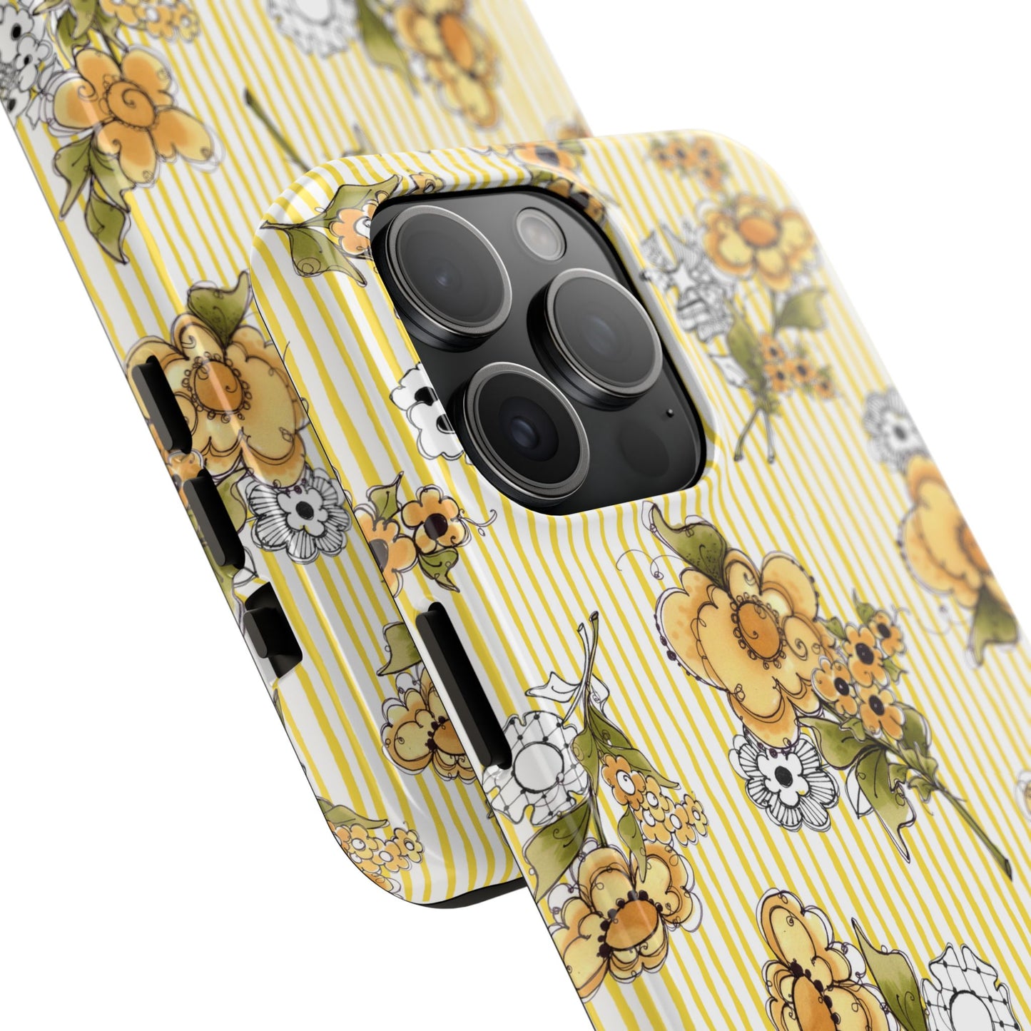 Bee Floral White / Yellow Phone Case