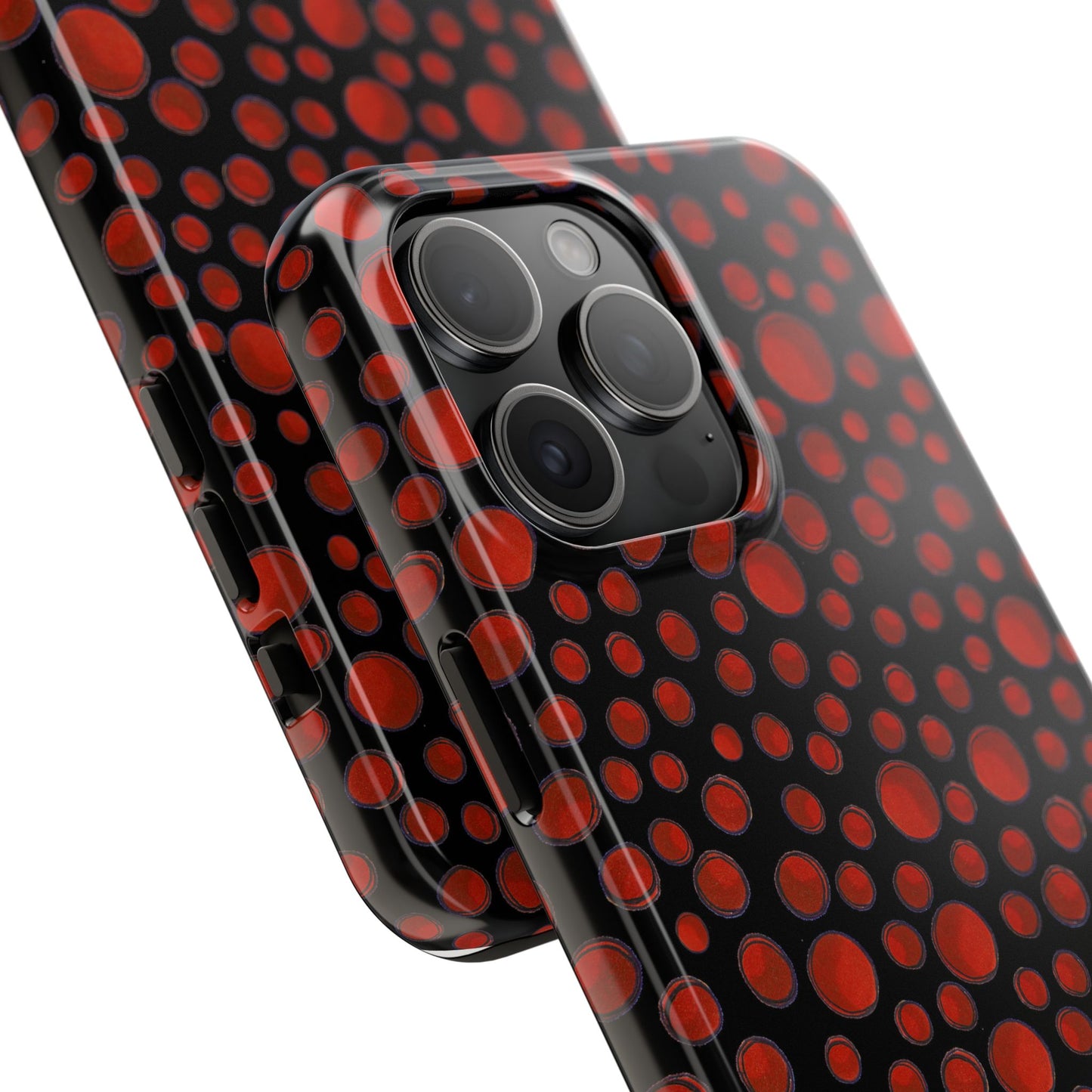 Dot Assortment Black / Red Phone Case