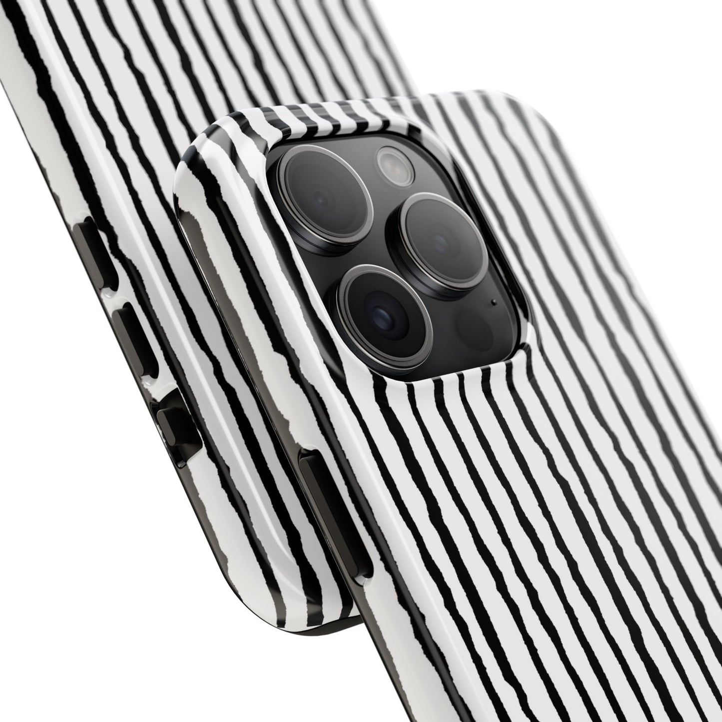 Sorta Stripe White / Black Phone Case