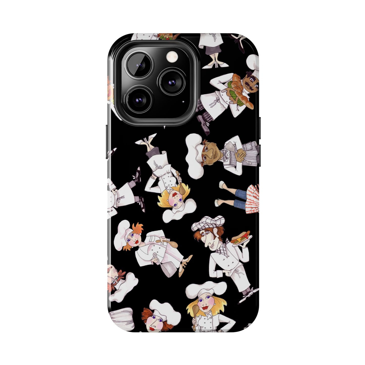 Tossed Chefs Black Phone Case