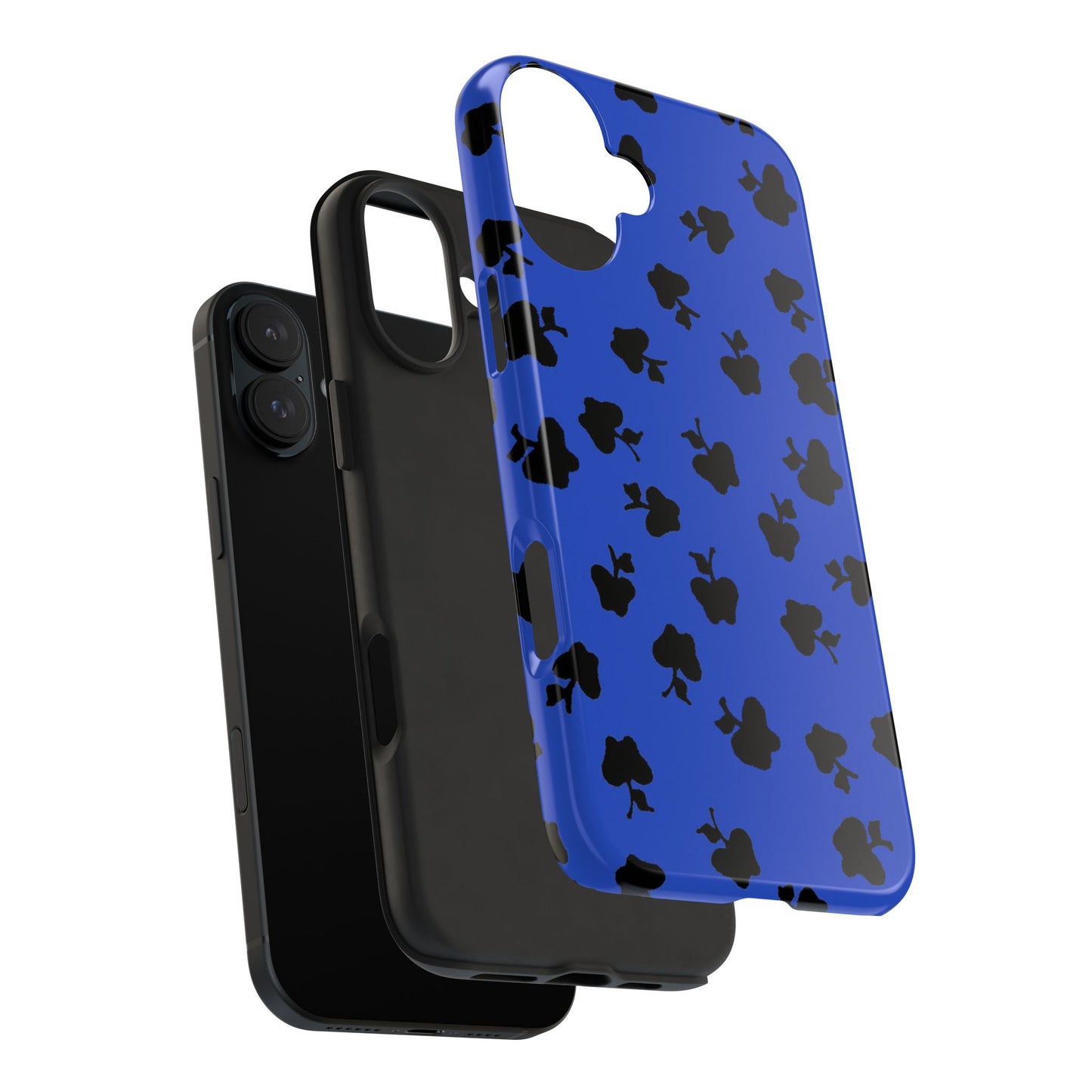 Happy Apples Blue / Black Phone Case