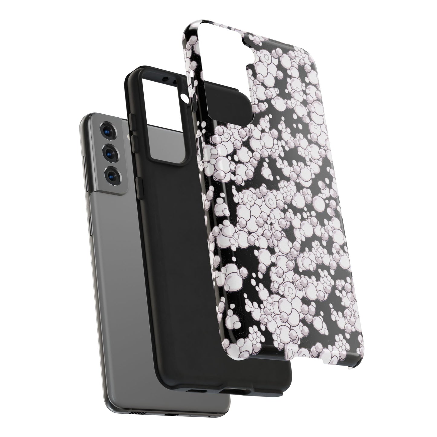 Bubble Dots Black Phone Case