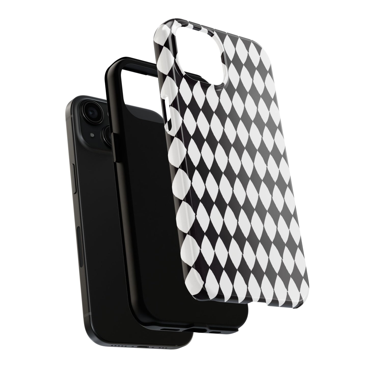Diamond White / Black Phone Case