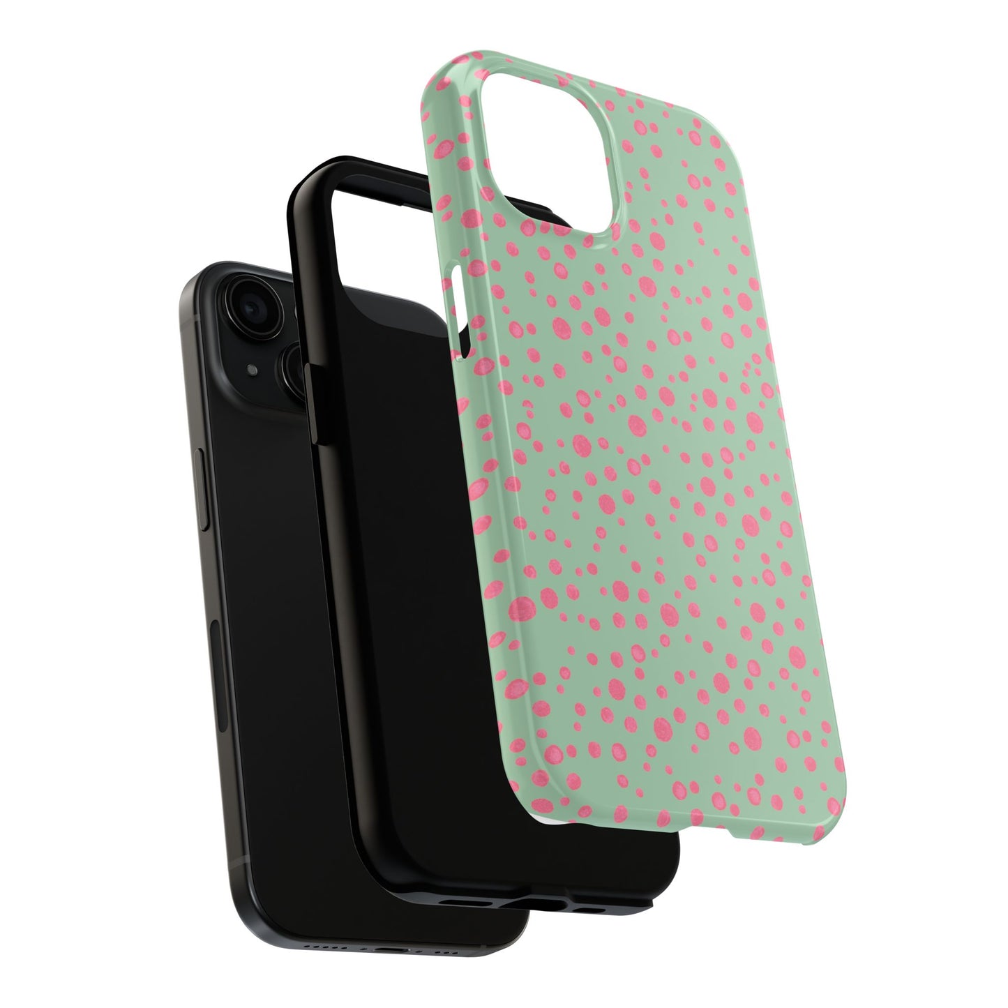 Balloon Dots Sage / Pink Phone Case