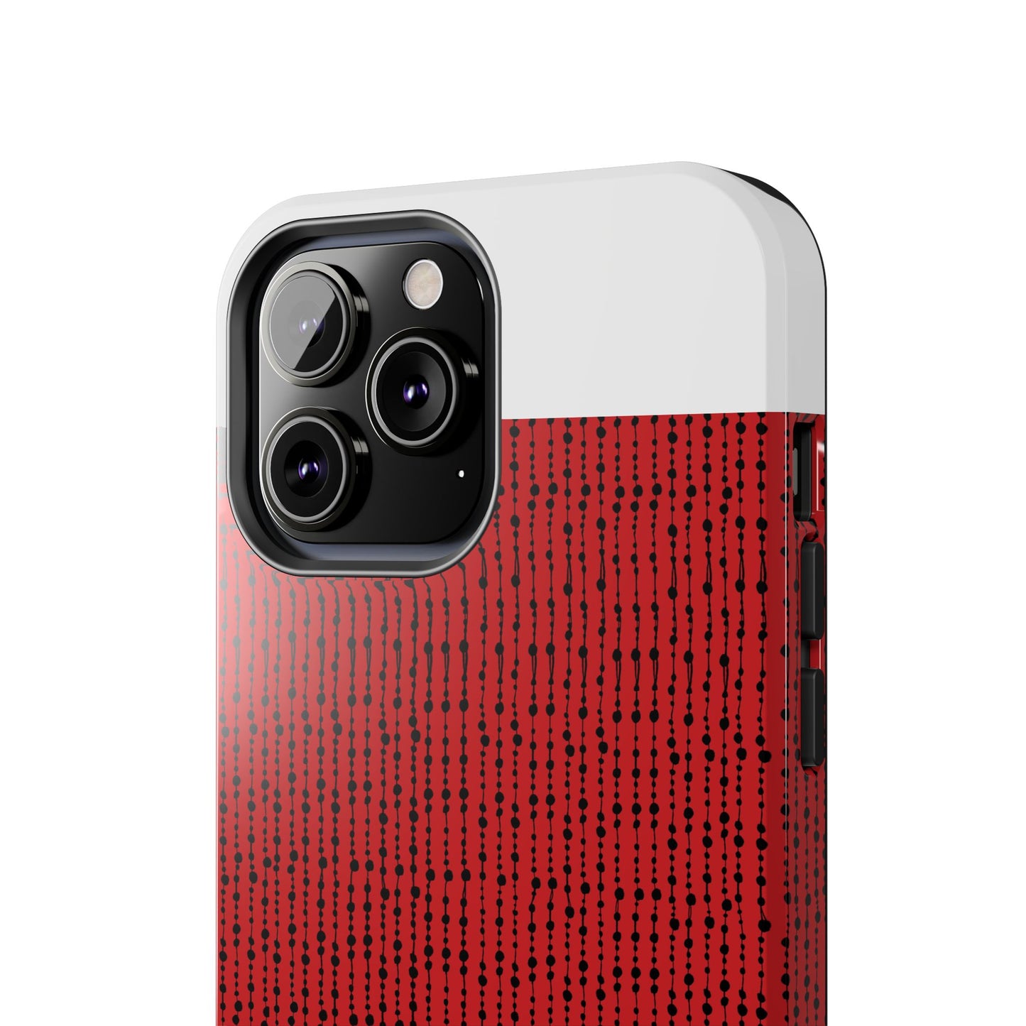 Beaded Curtain Red / Black Phone Case