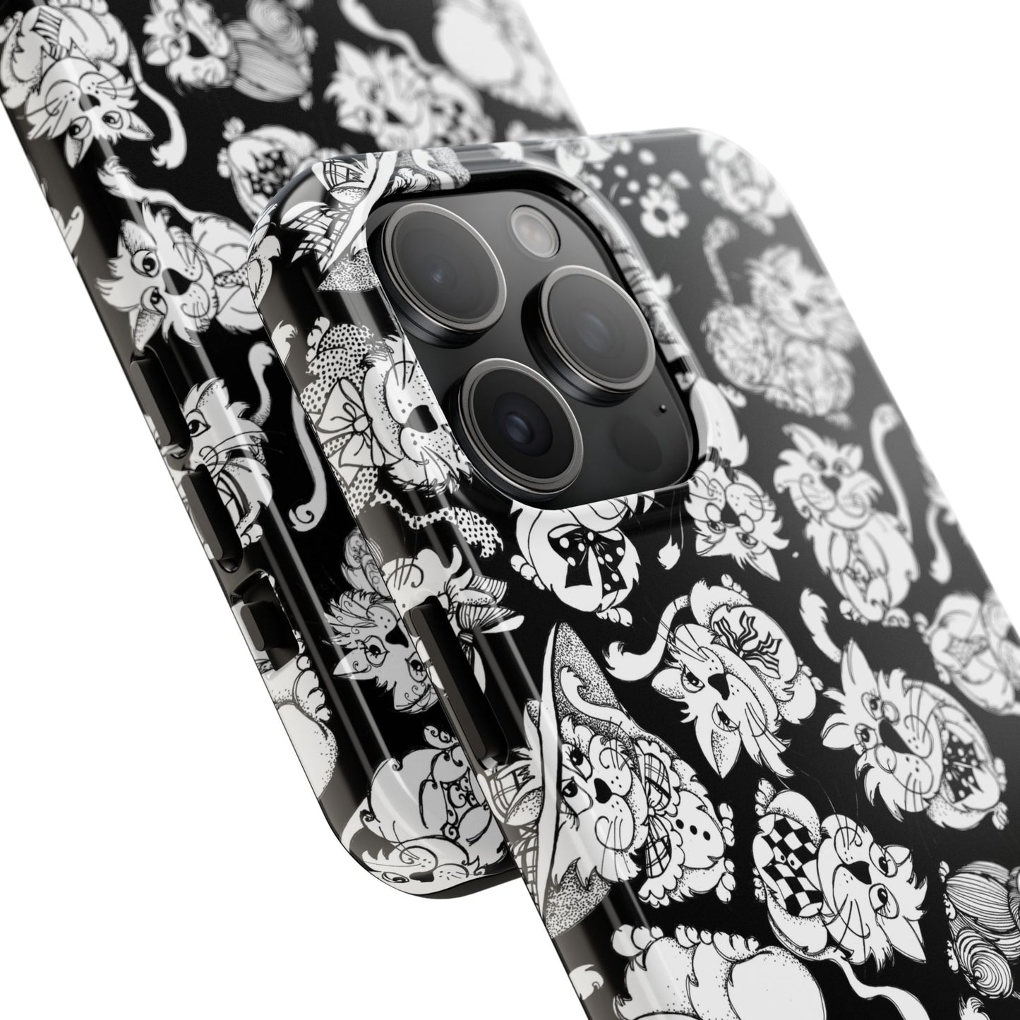 So Kitties Tossed Black Phone Case