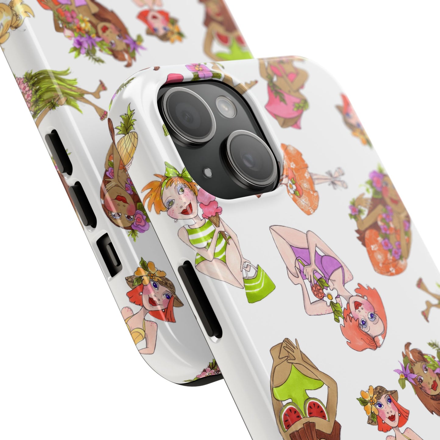 Island Toss White Phone Case