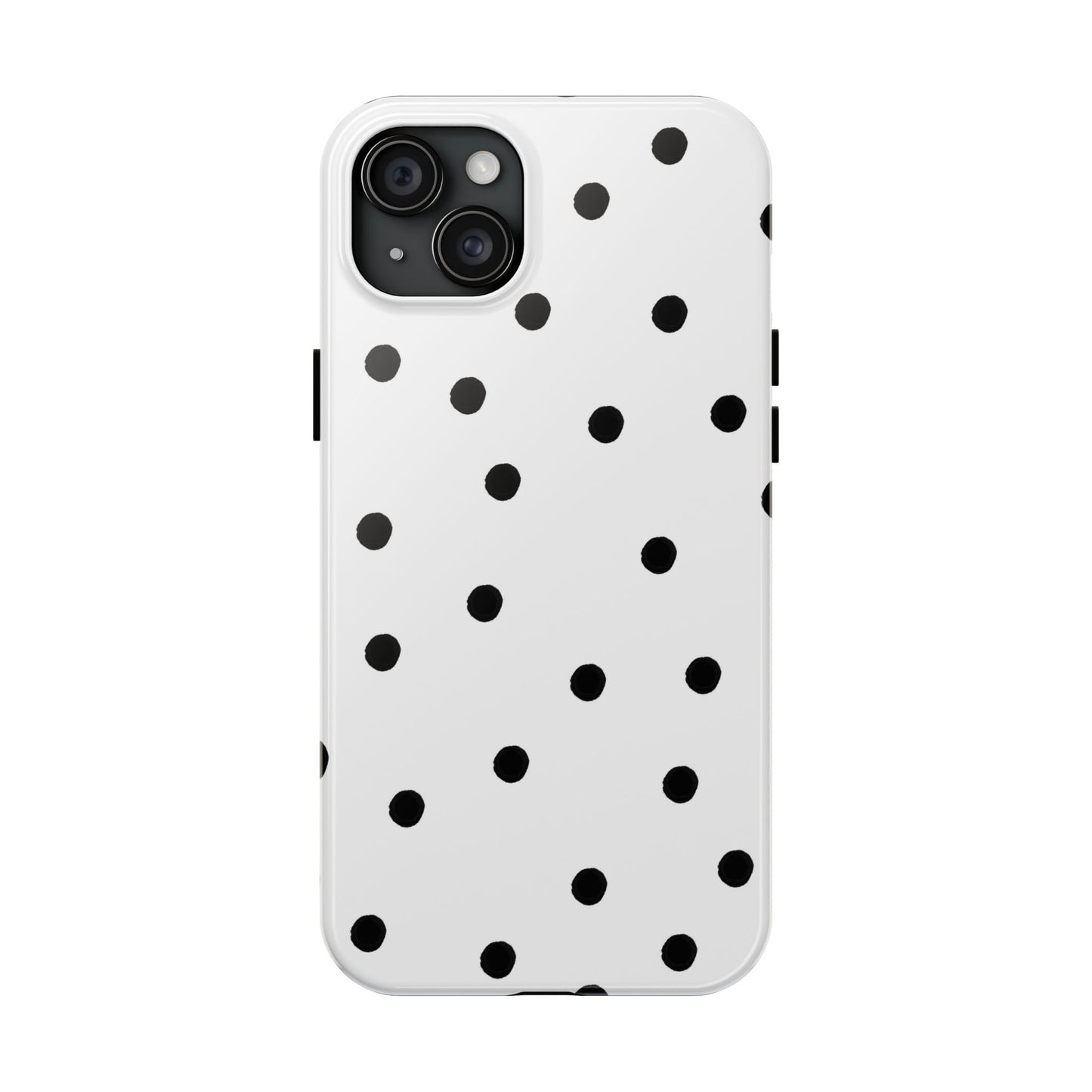Space Dots White / Black Phone Case