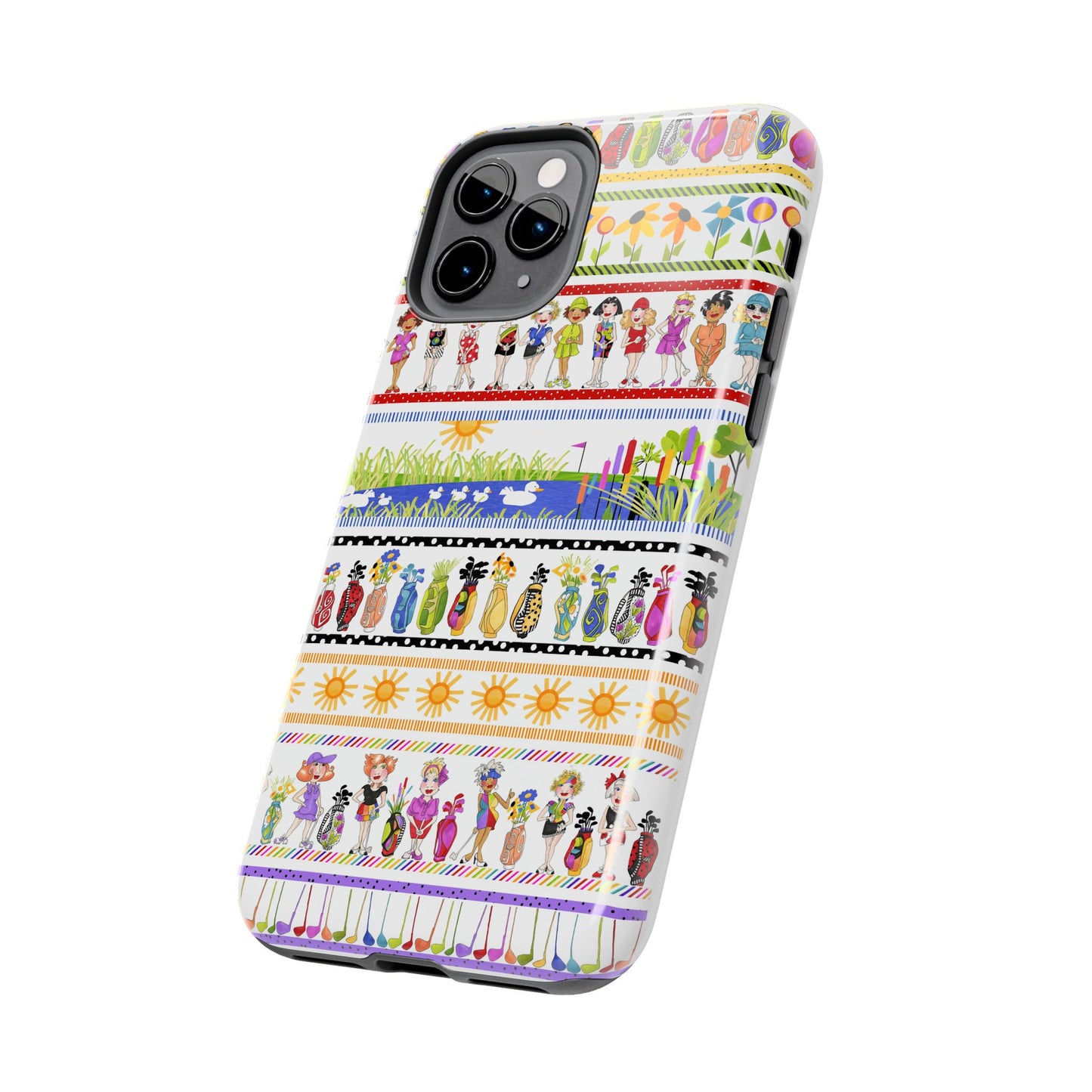 Golf Borders White Phone Case