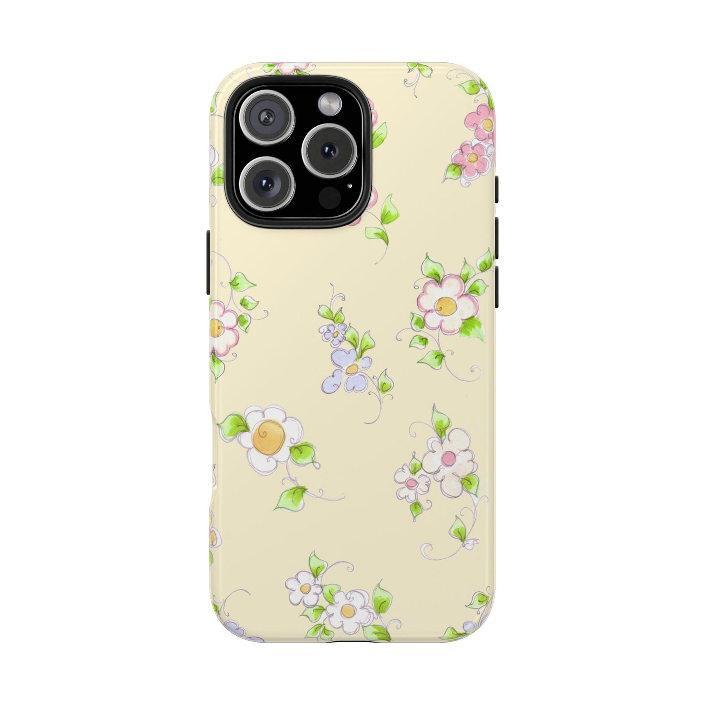 Precious Posies Yellow Phone Case