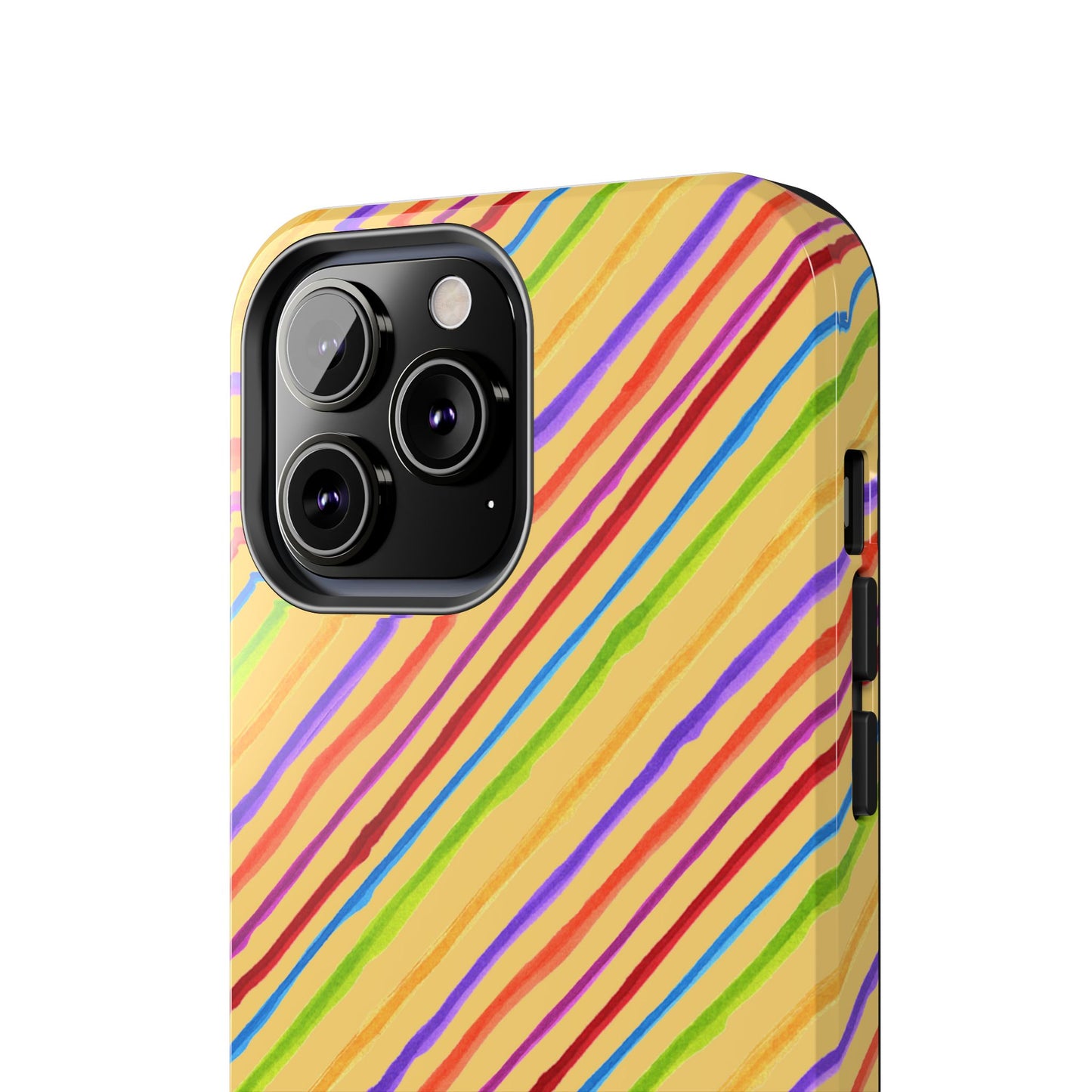 Calico Stripe Yellow Phone Case