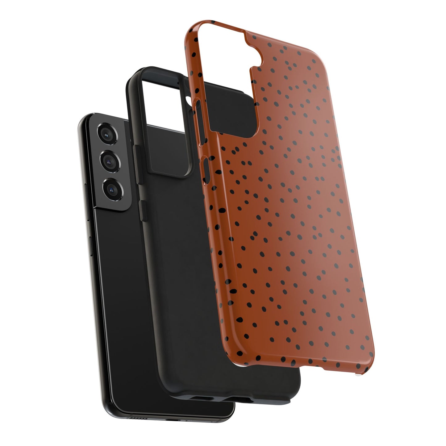 Dinky Dots Bronze / Black Phone Case