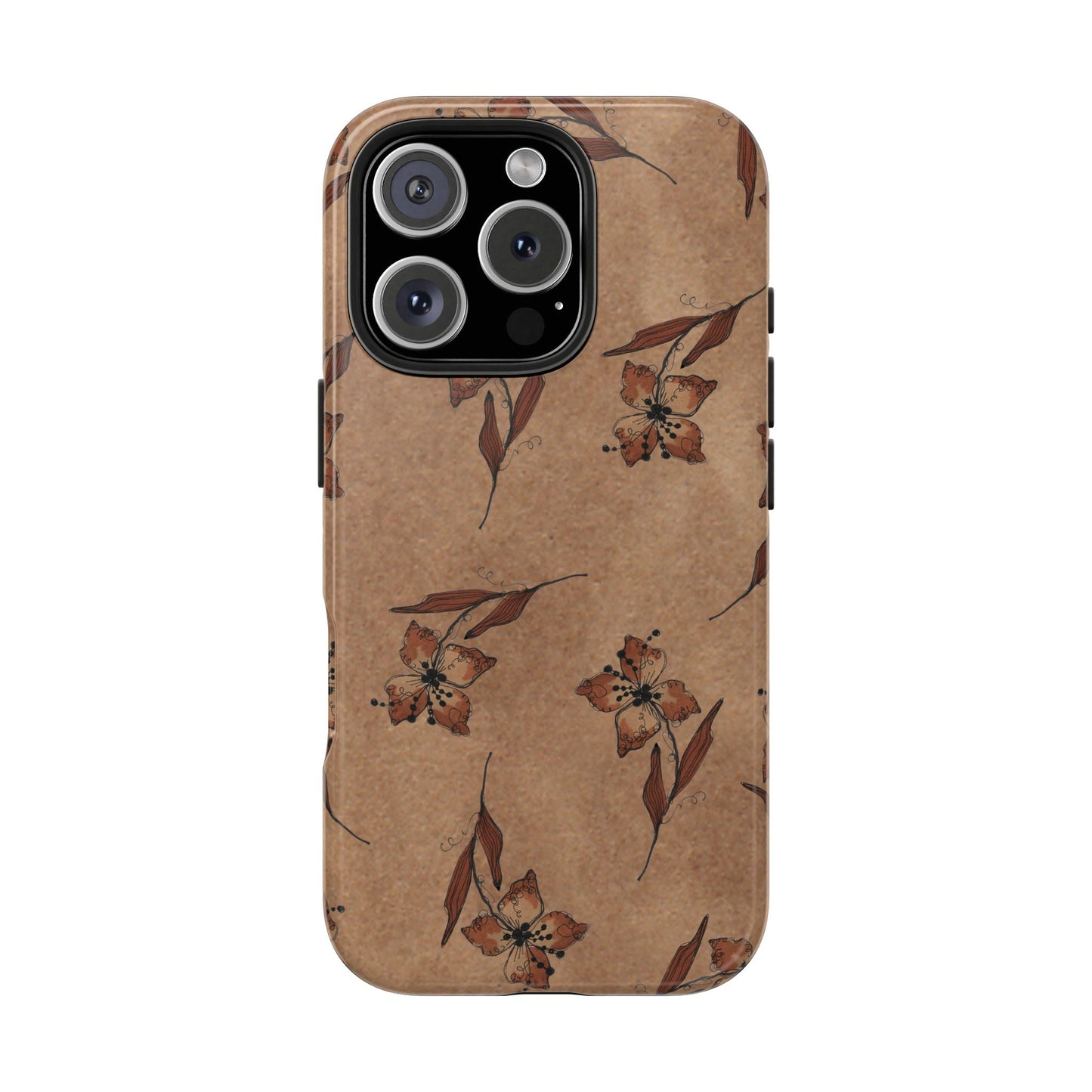 Brown Buds Phone Case
