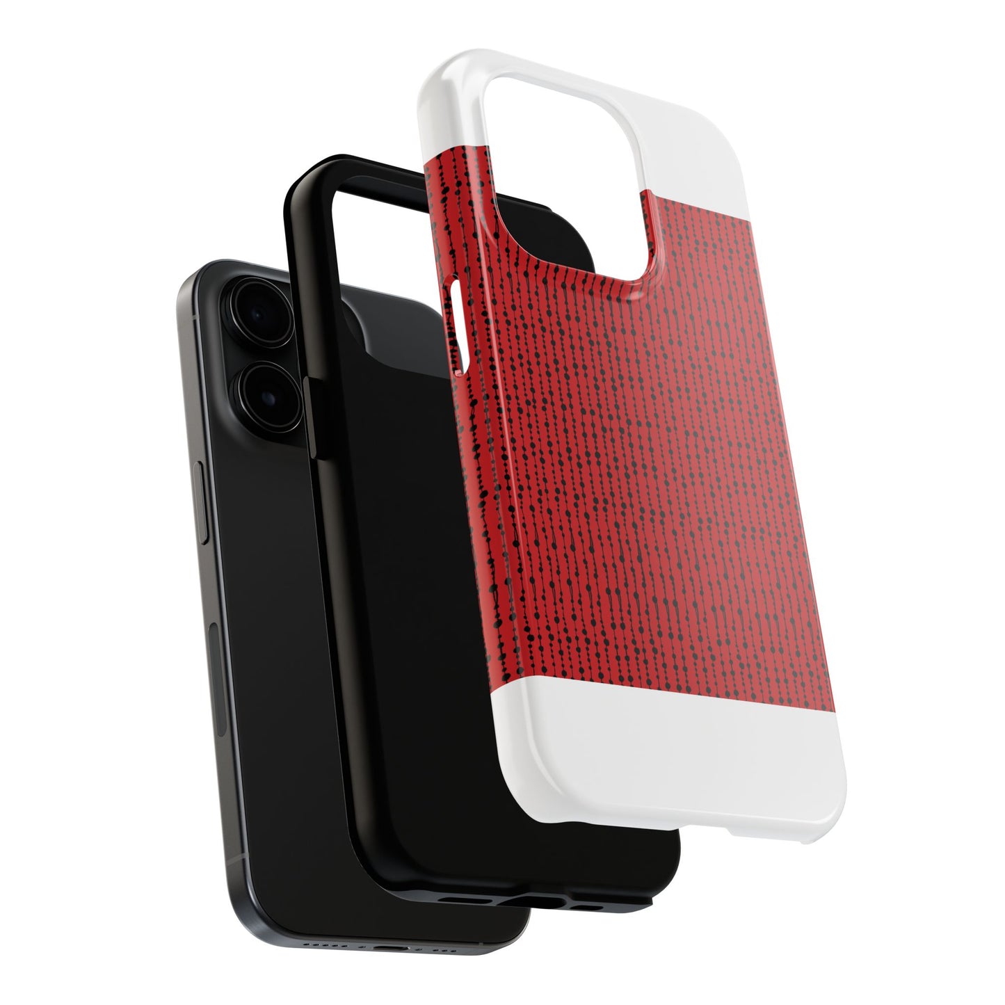 Beaded Curtain Red / Black Phone Case