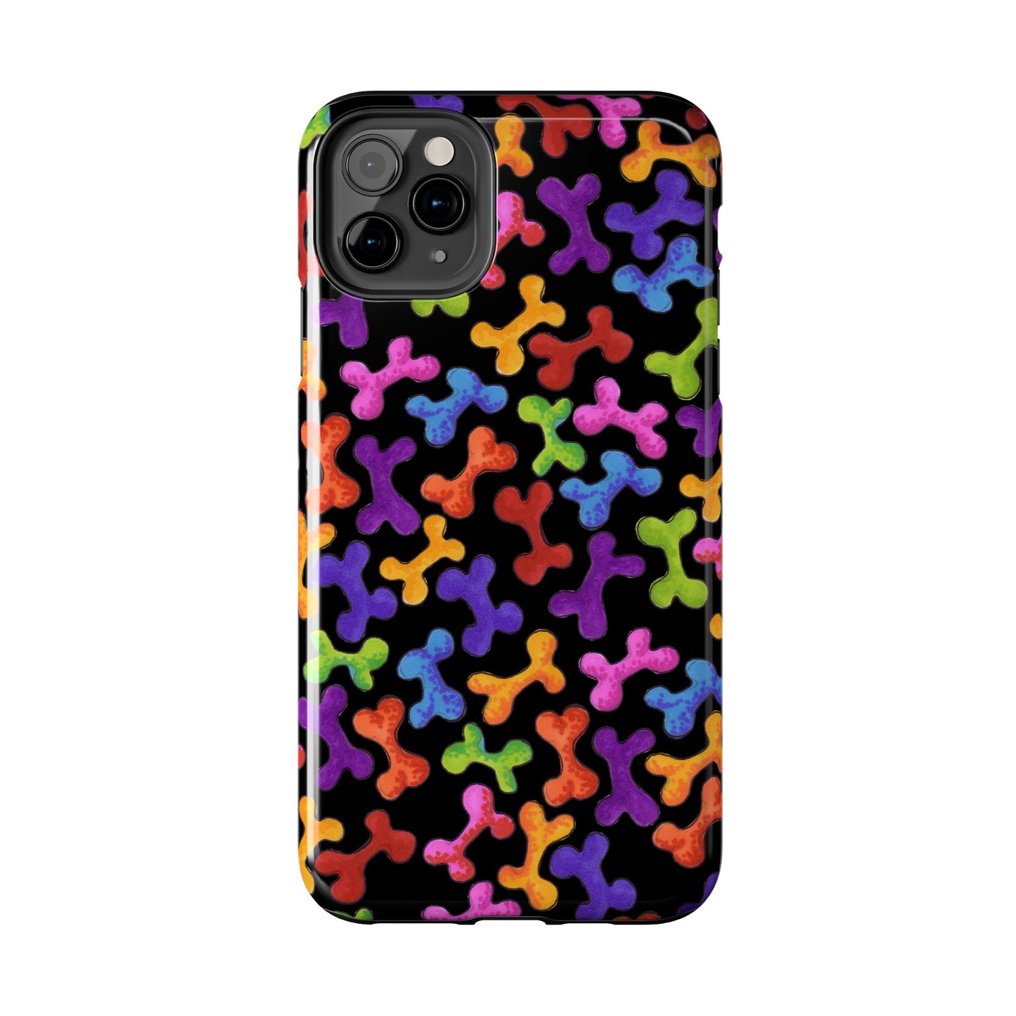 Fancy Bones Black / Multi Phone Case
