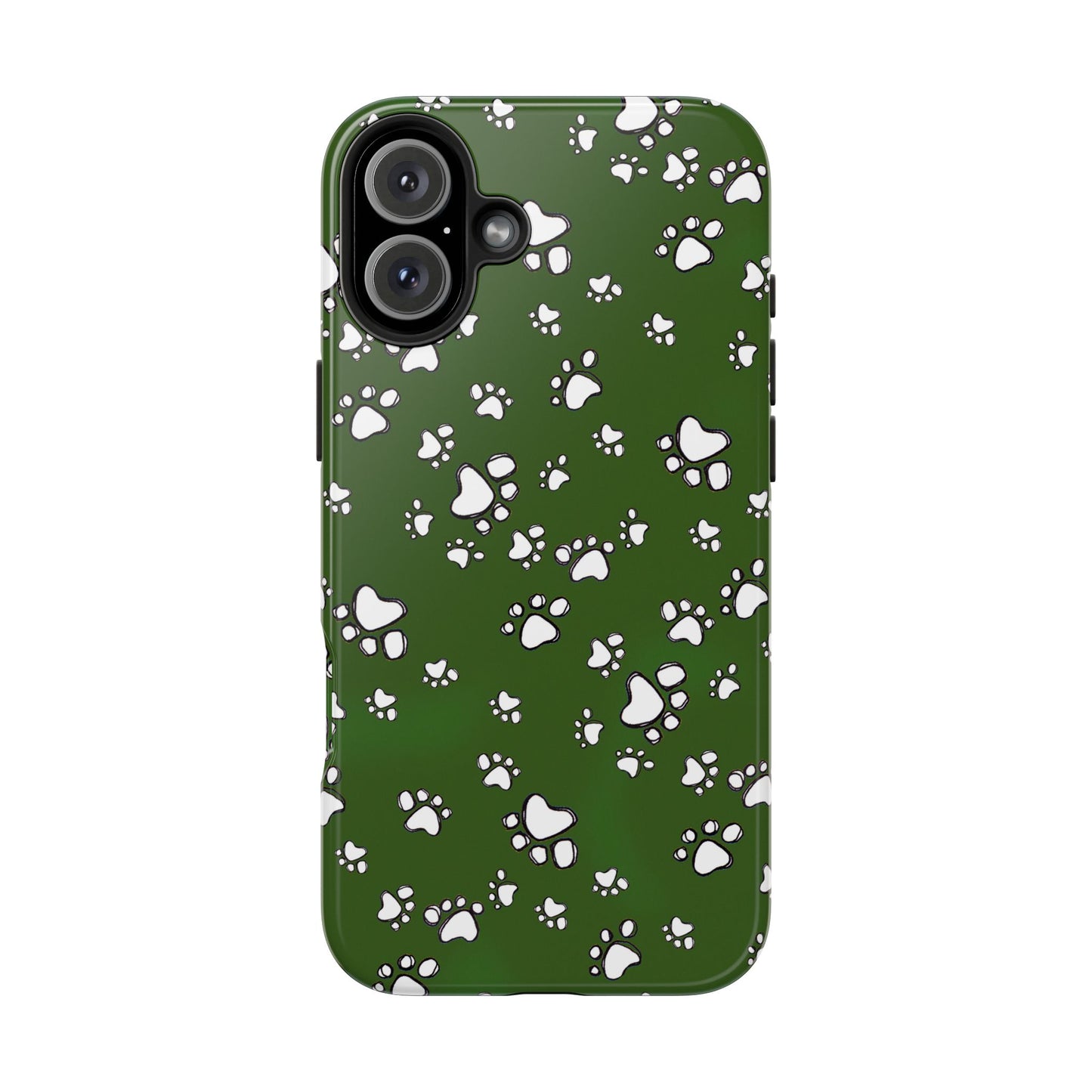 Paw Flakes Green Phone Case