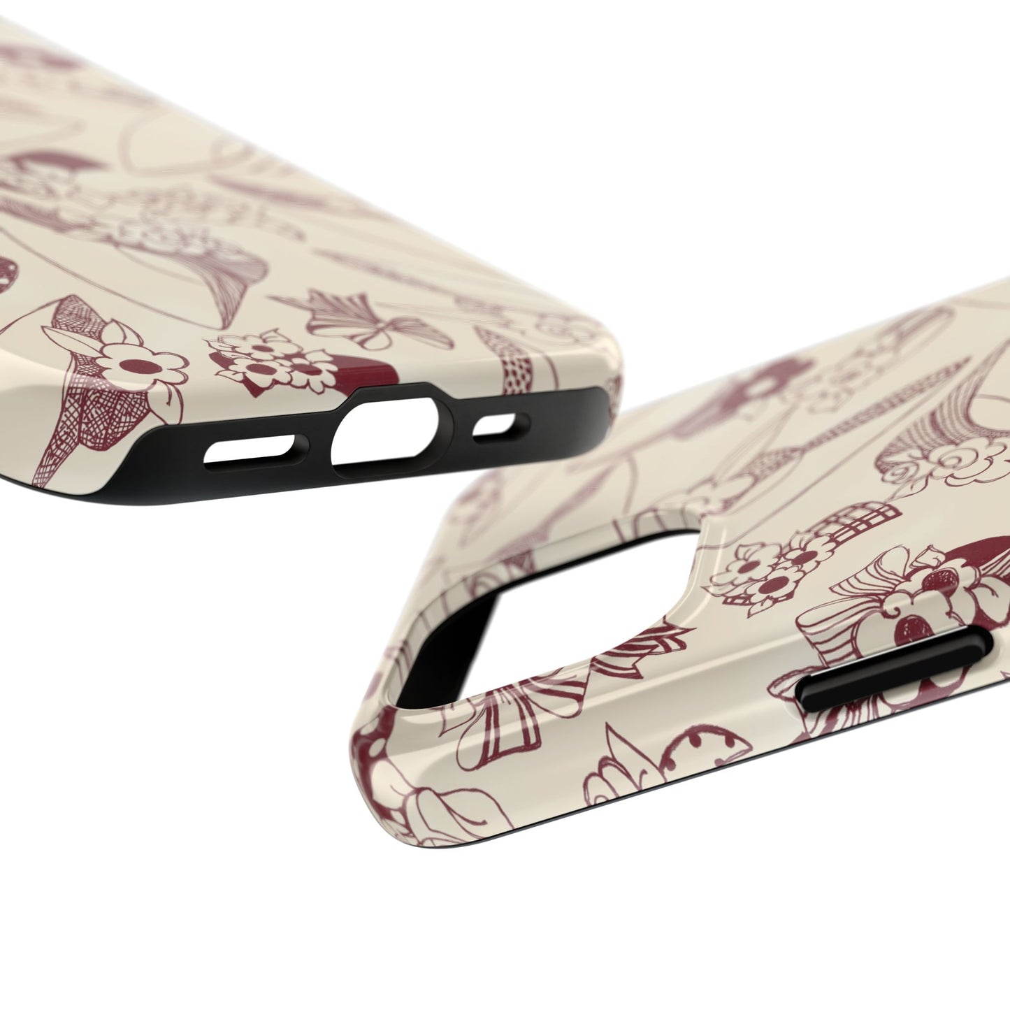 Millinery Ivory / Red Phone Case