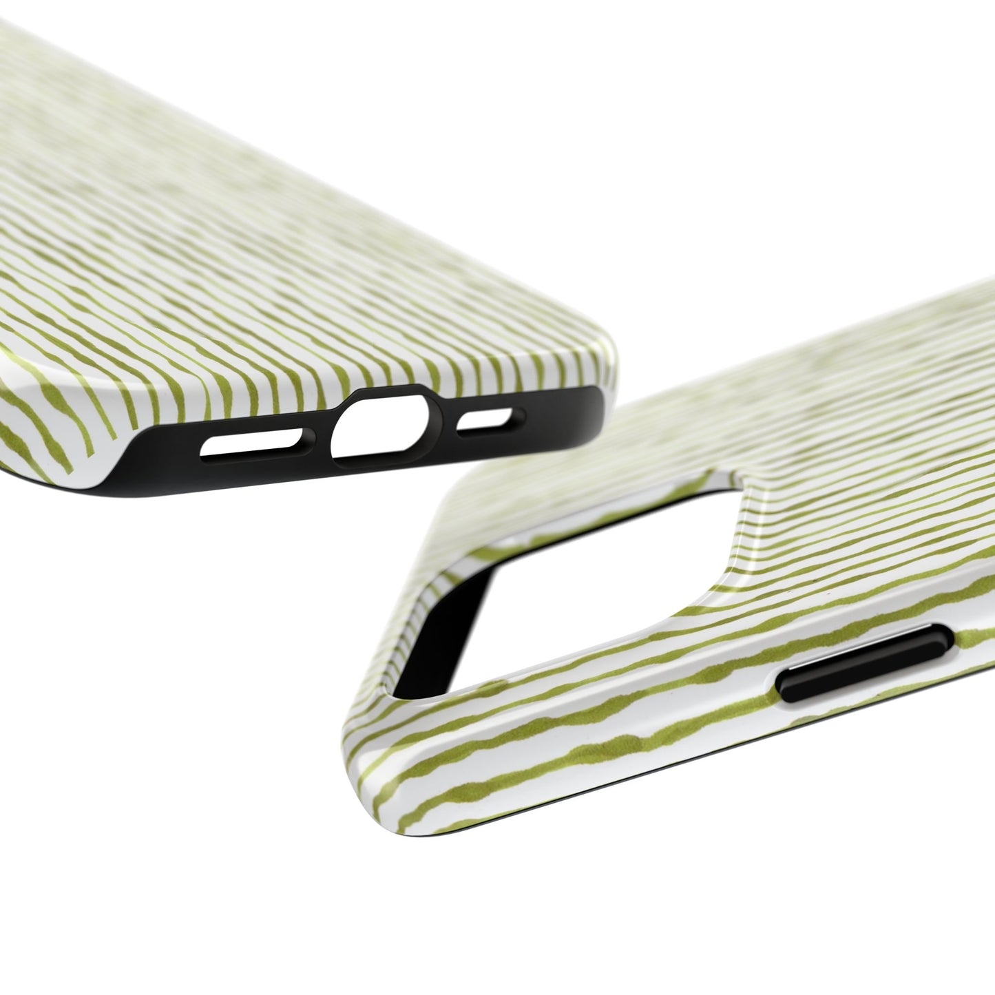 Faux Seersucker White / Green Phone Case