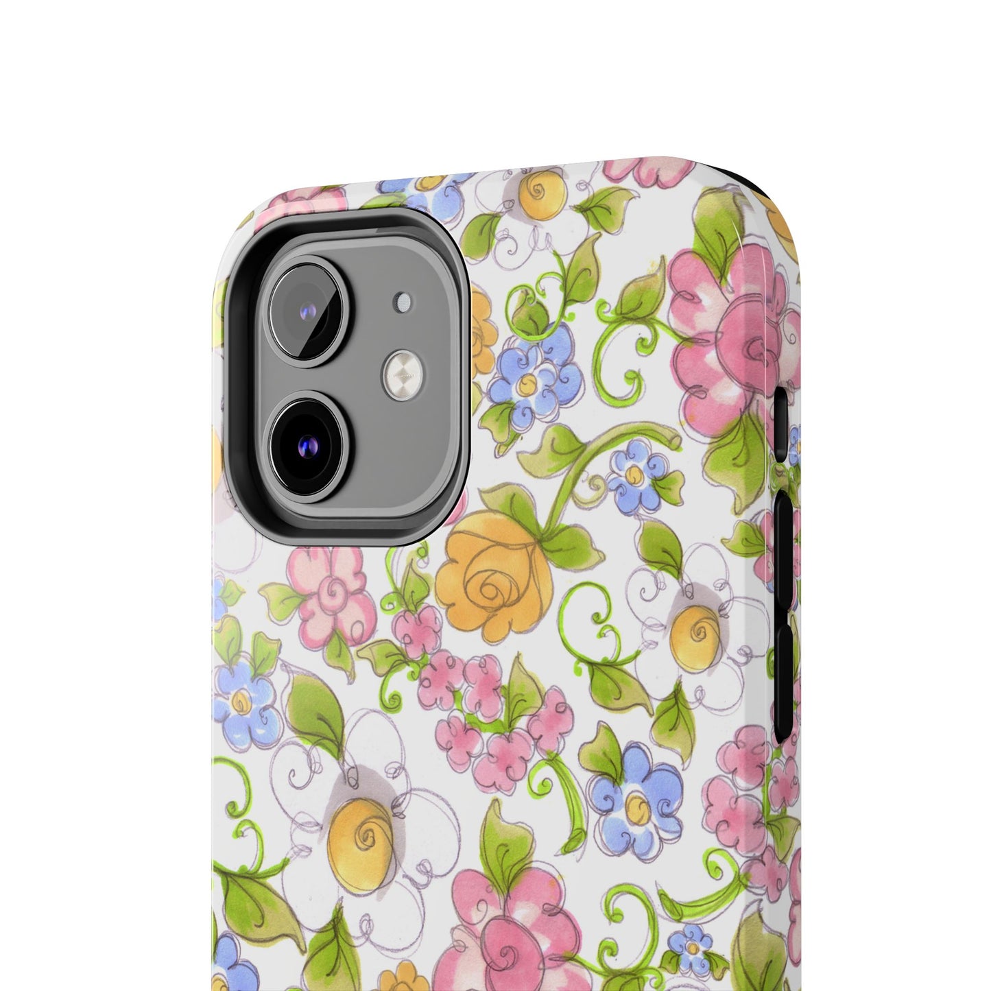 Flower Frolic White Phone Case