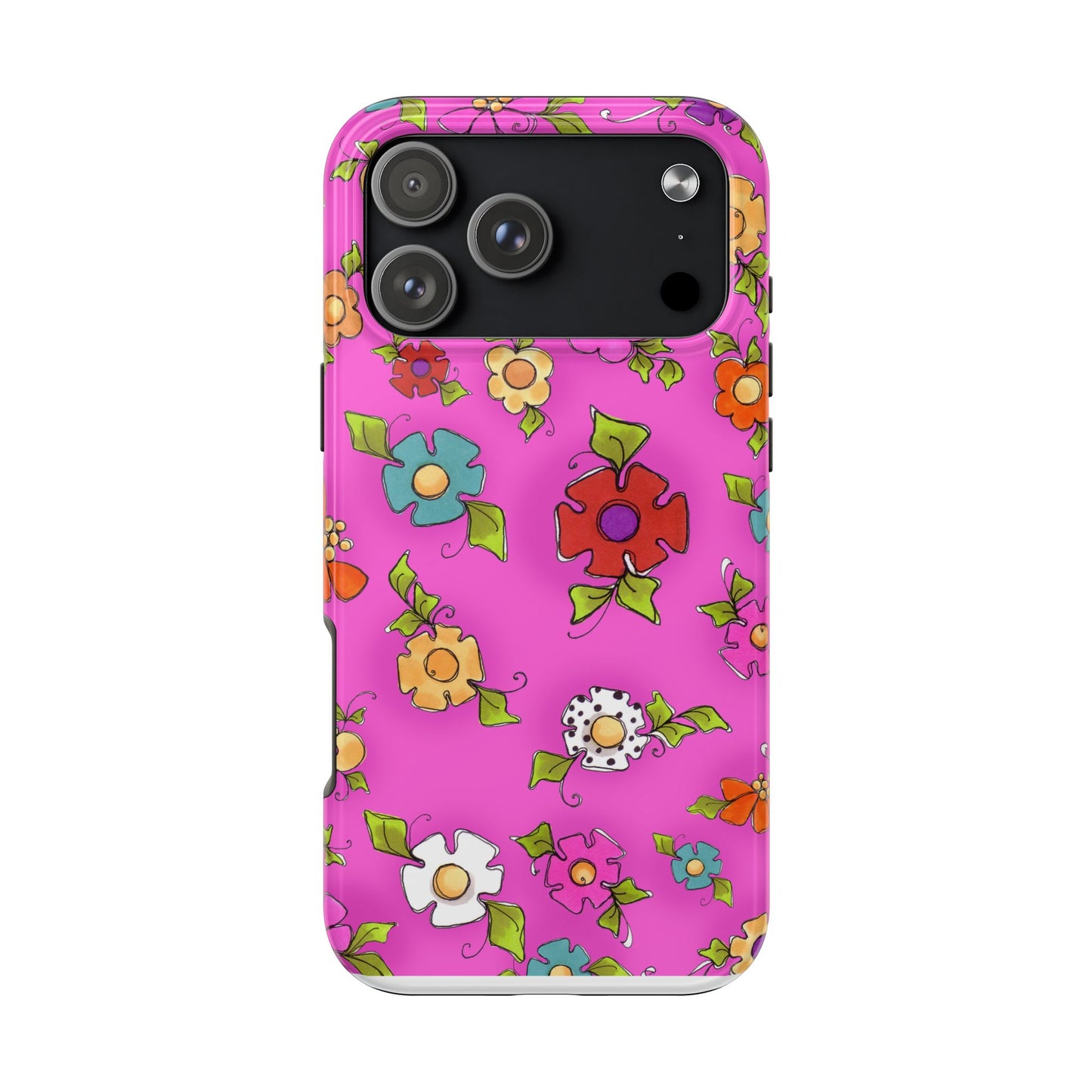 Happy Blooms Cerise Phone Case