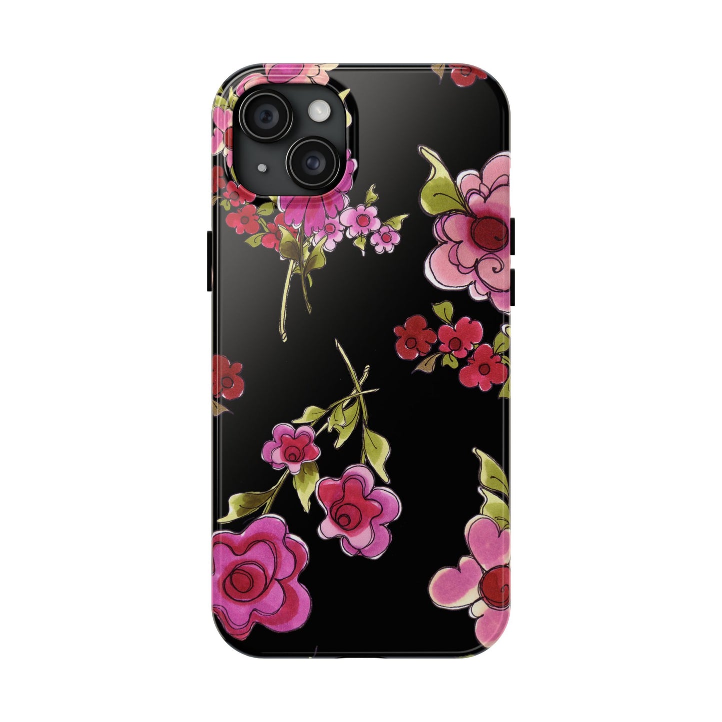 Jumbo Floral Black Phone Case