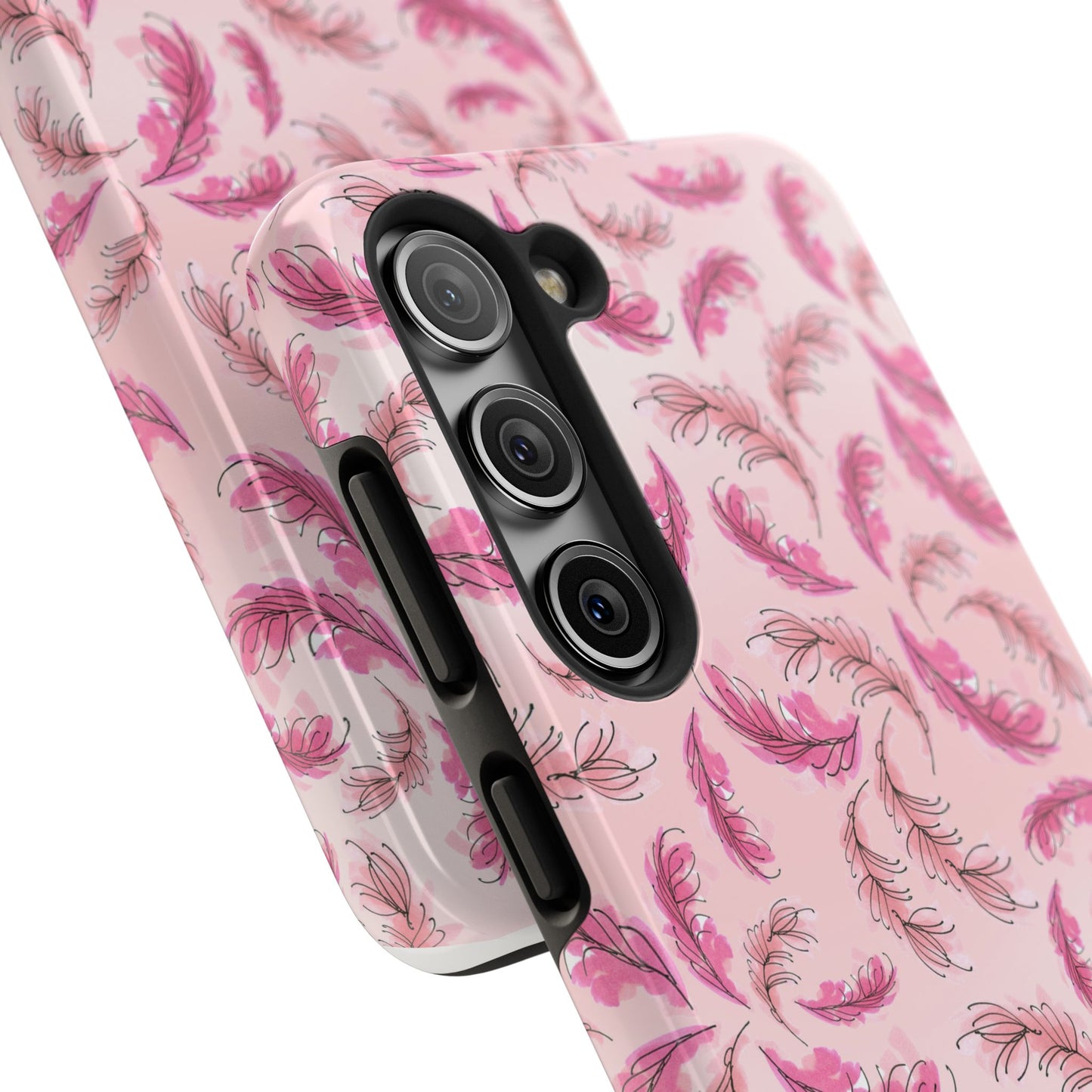 Flam Feathers Pink Phone Case