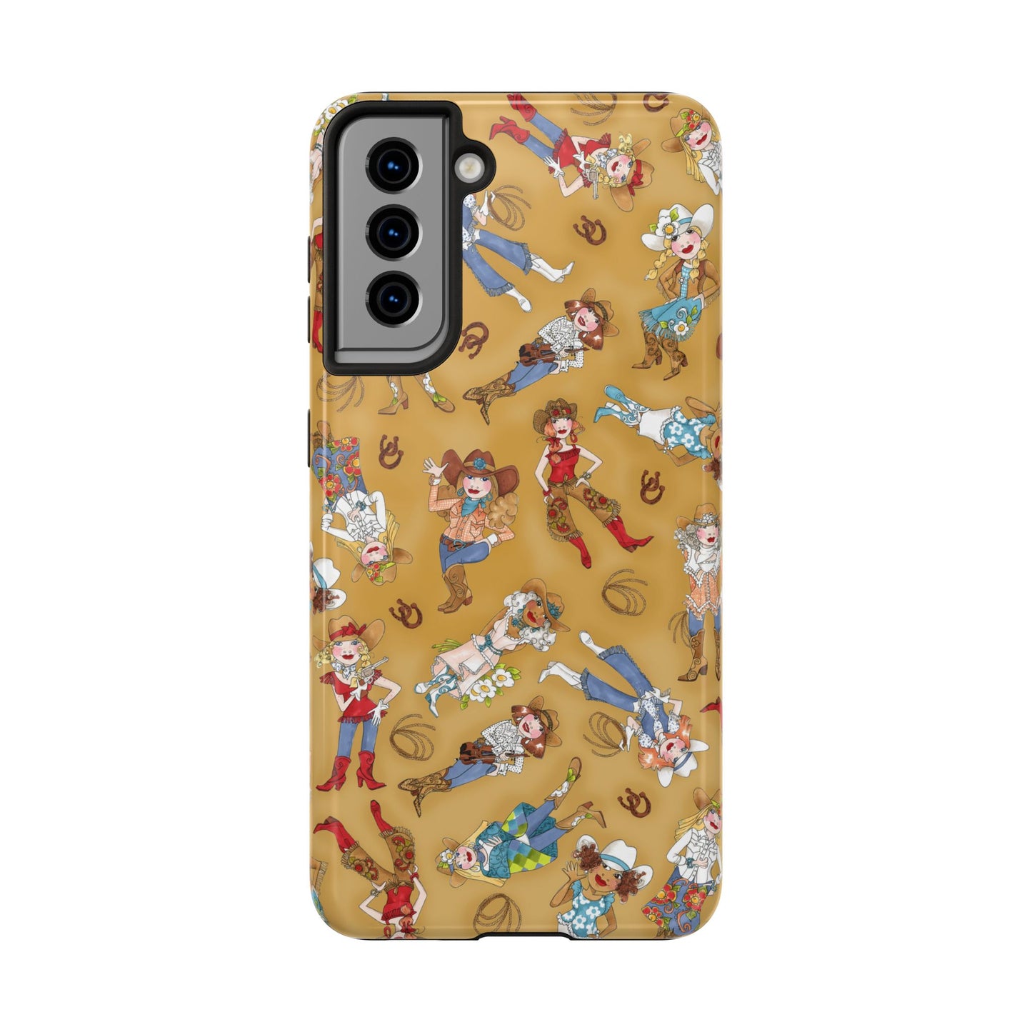 Tossed Cowgirls Tan Phone Case