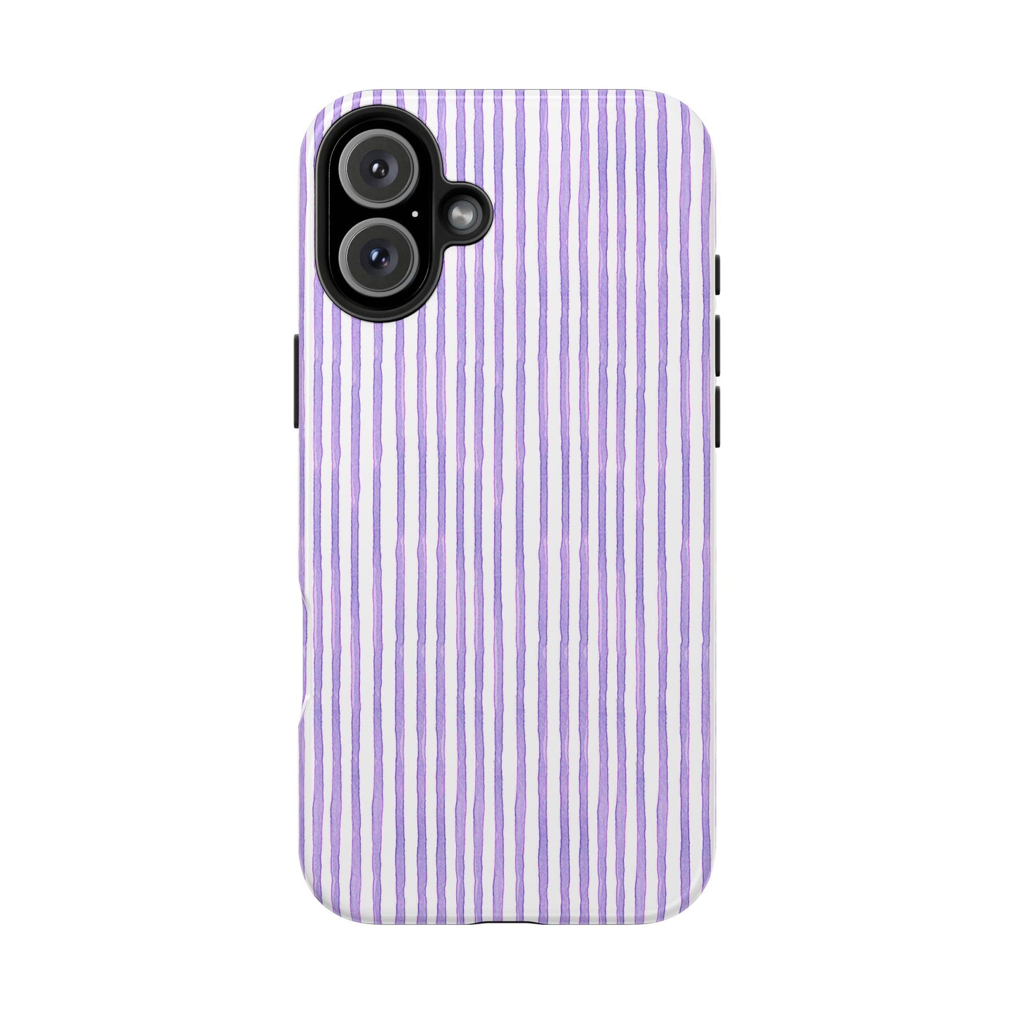 Candy Stripe White / Lilac Phone Case