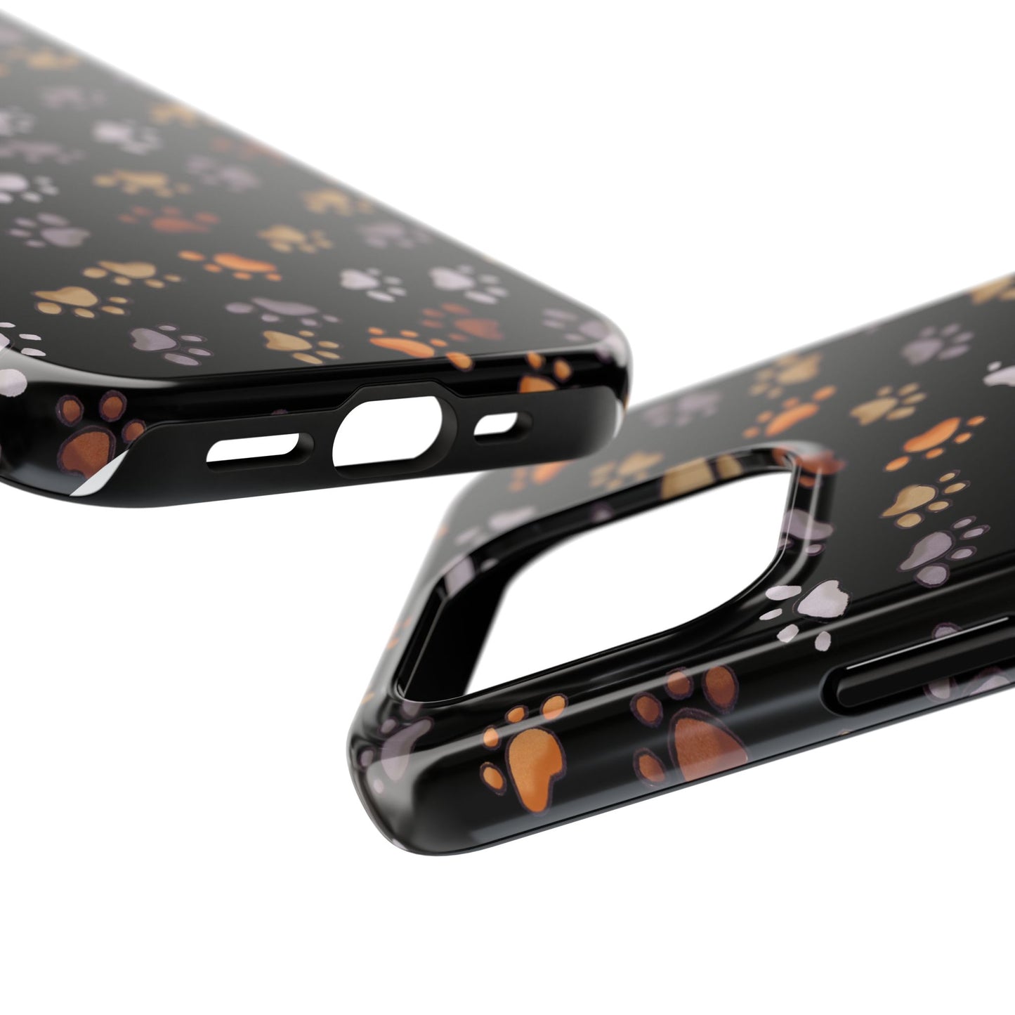 Puppy Paws Black Phone Case