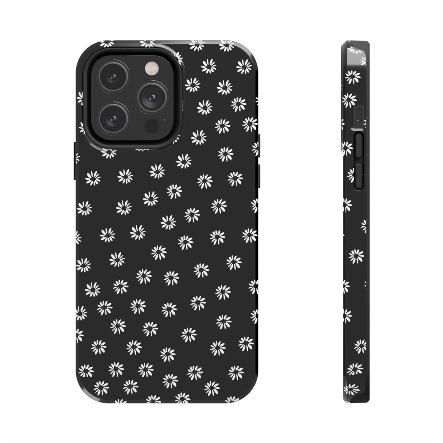 Daisy Dot Black / White Phone Case
