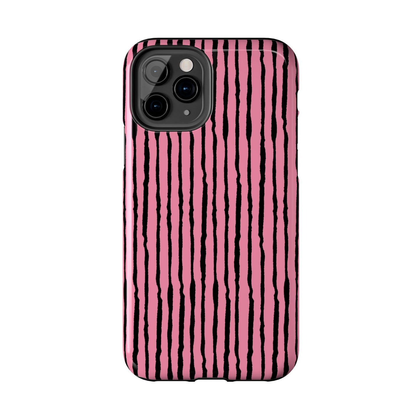 Sorta Stripe Bright Pink / Black Phone Case