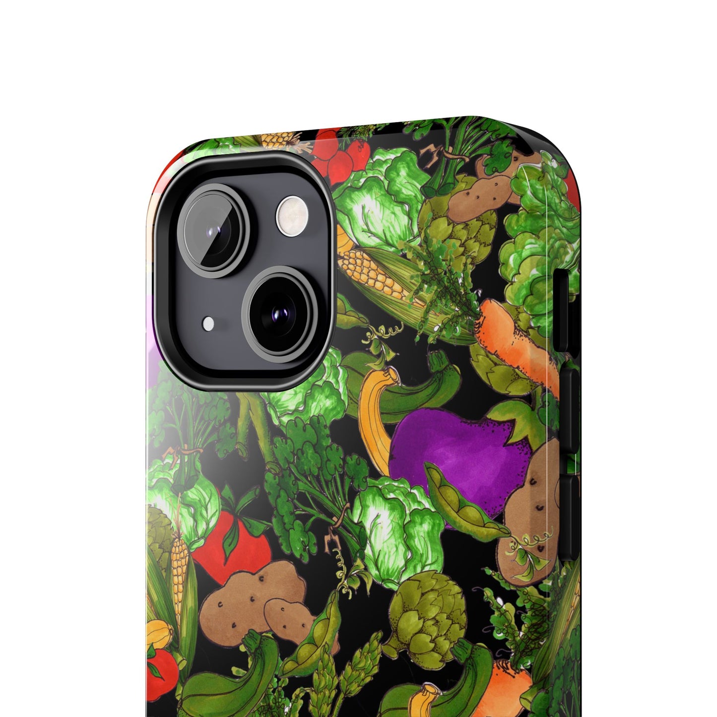 Veggie Jungle Black Phone Case