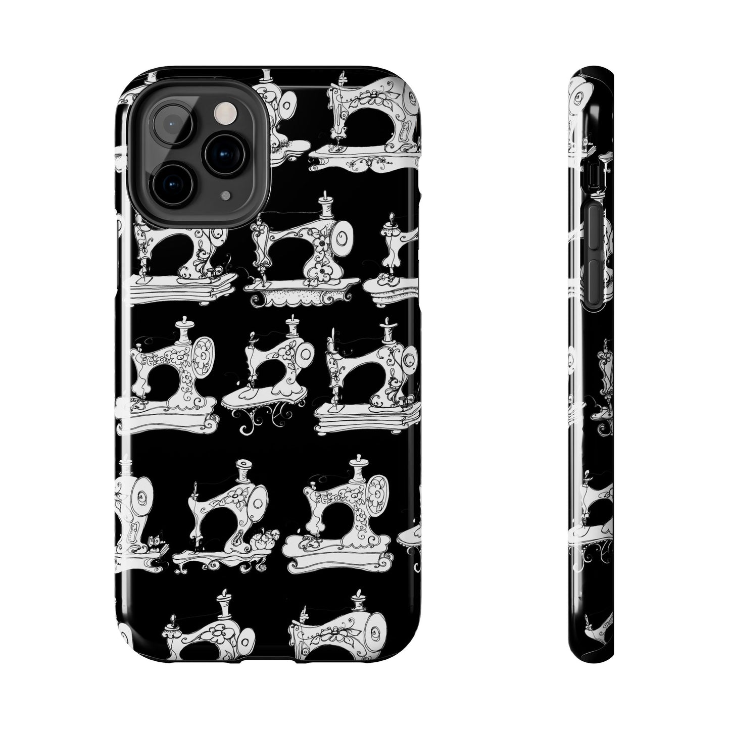 Sew Sew Black / White Phone Case