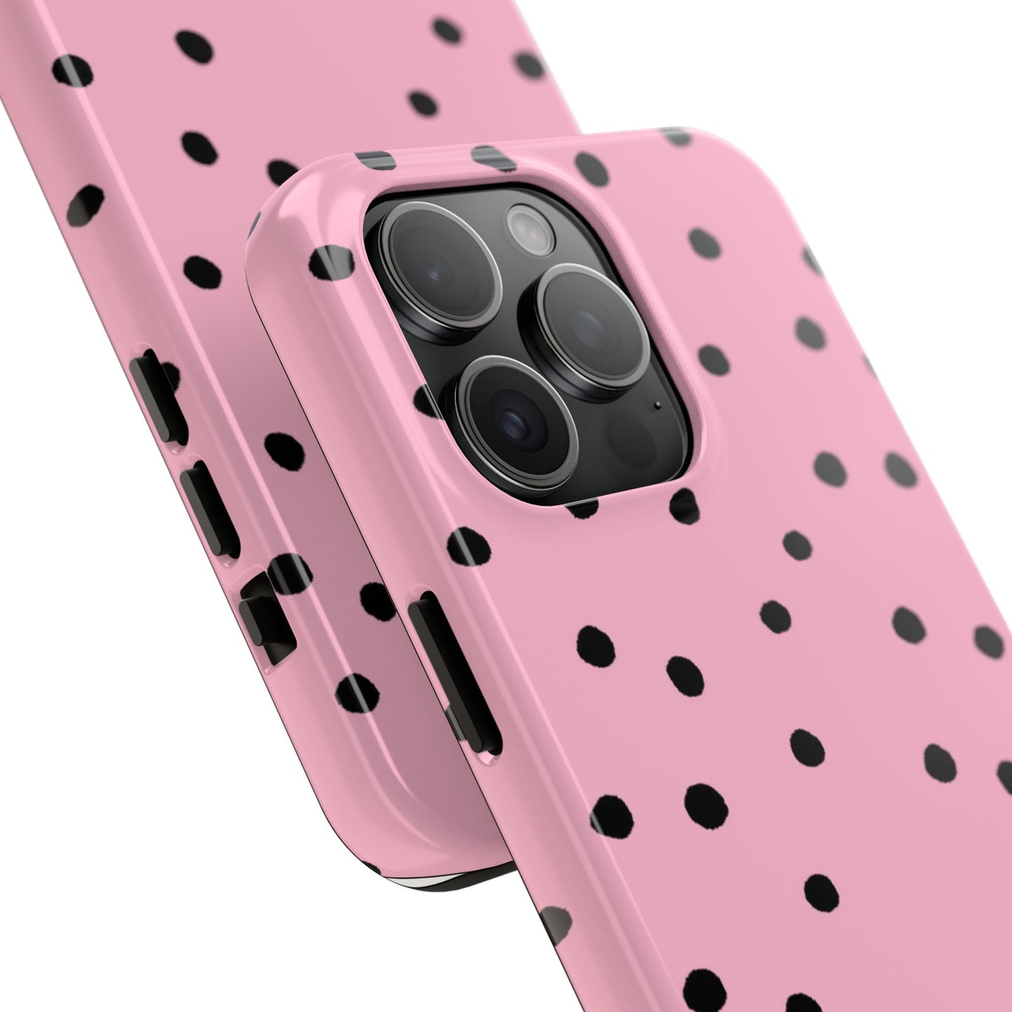 Dinky Dots Pink / Black Phone Case