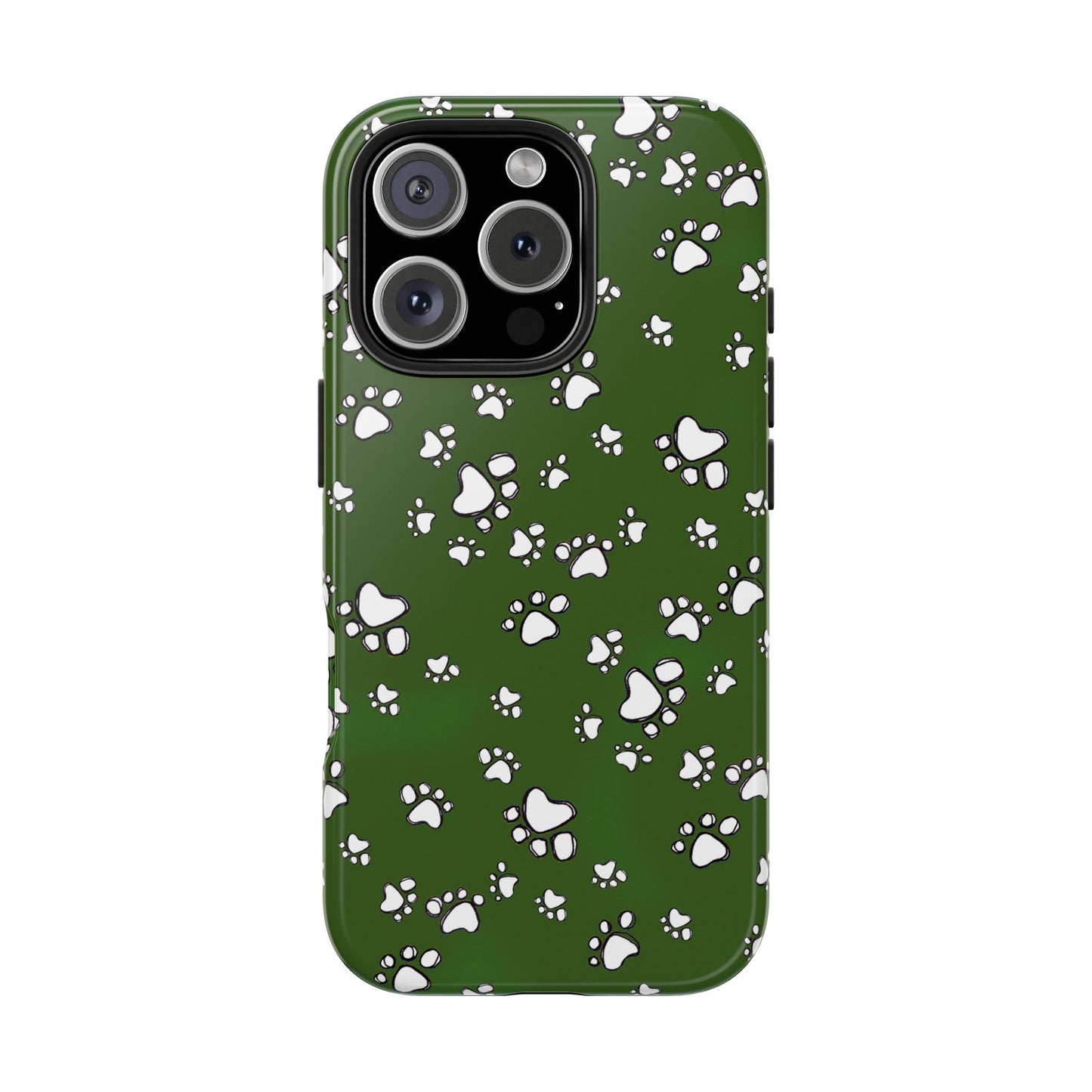 Paw Flakes Green Phone Case