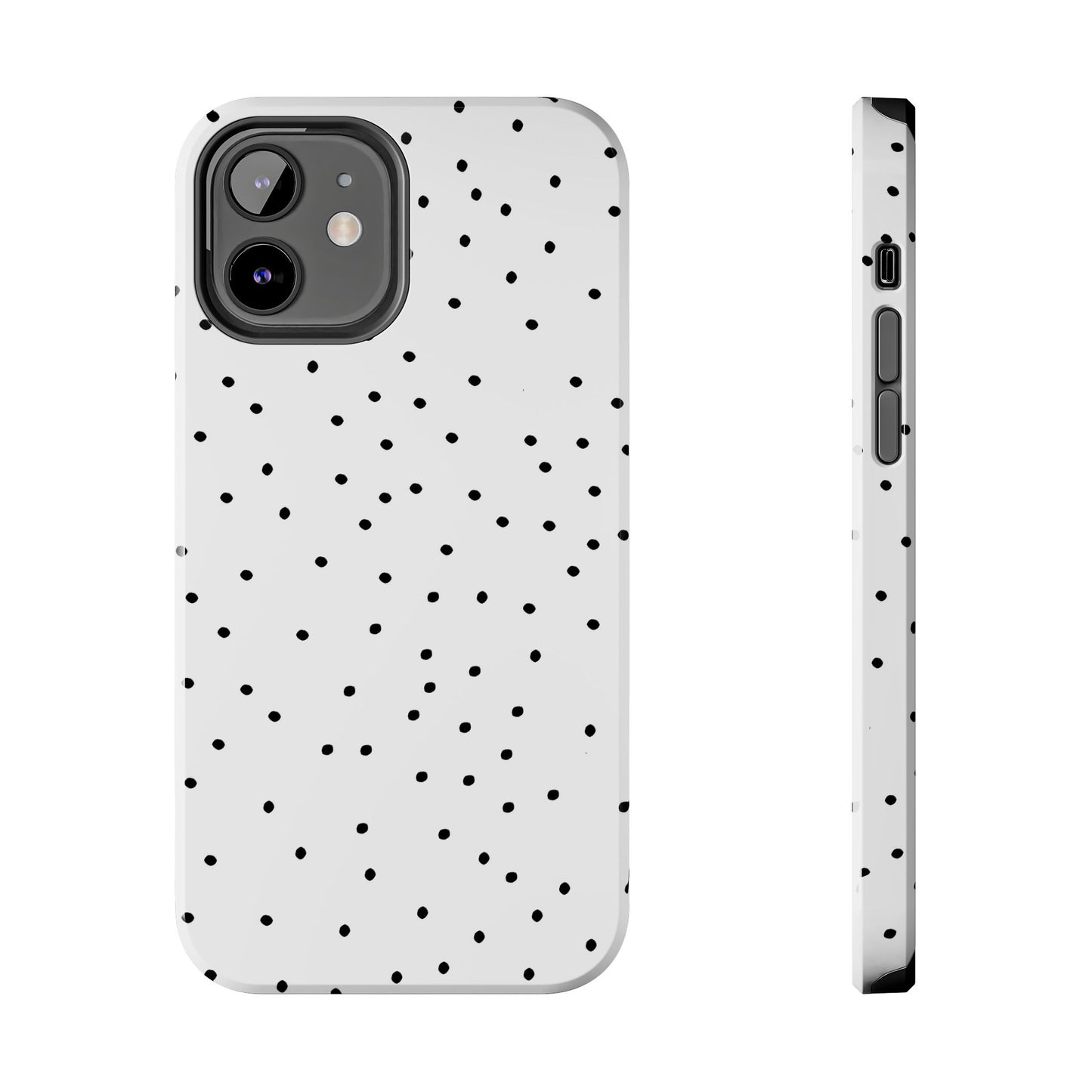 Space Dots White / Black Phone Case