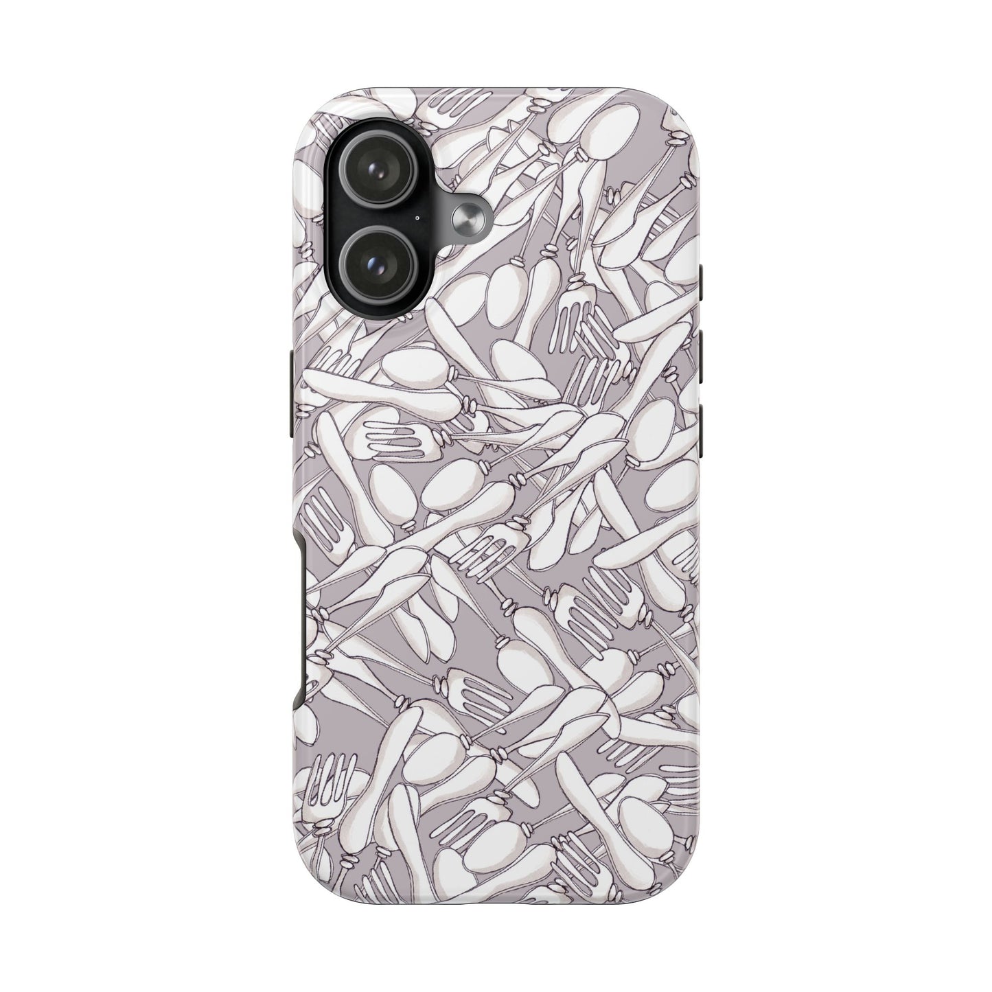 Silverware Wars Silver Phone Case