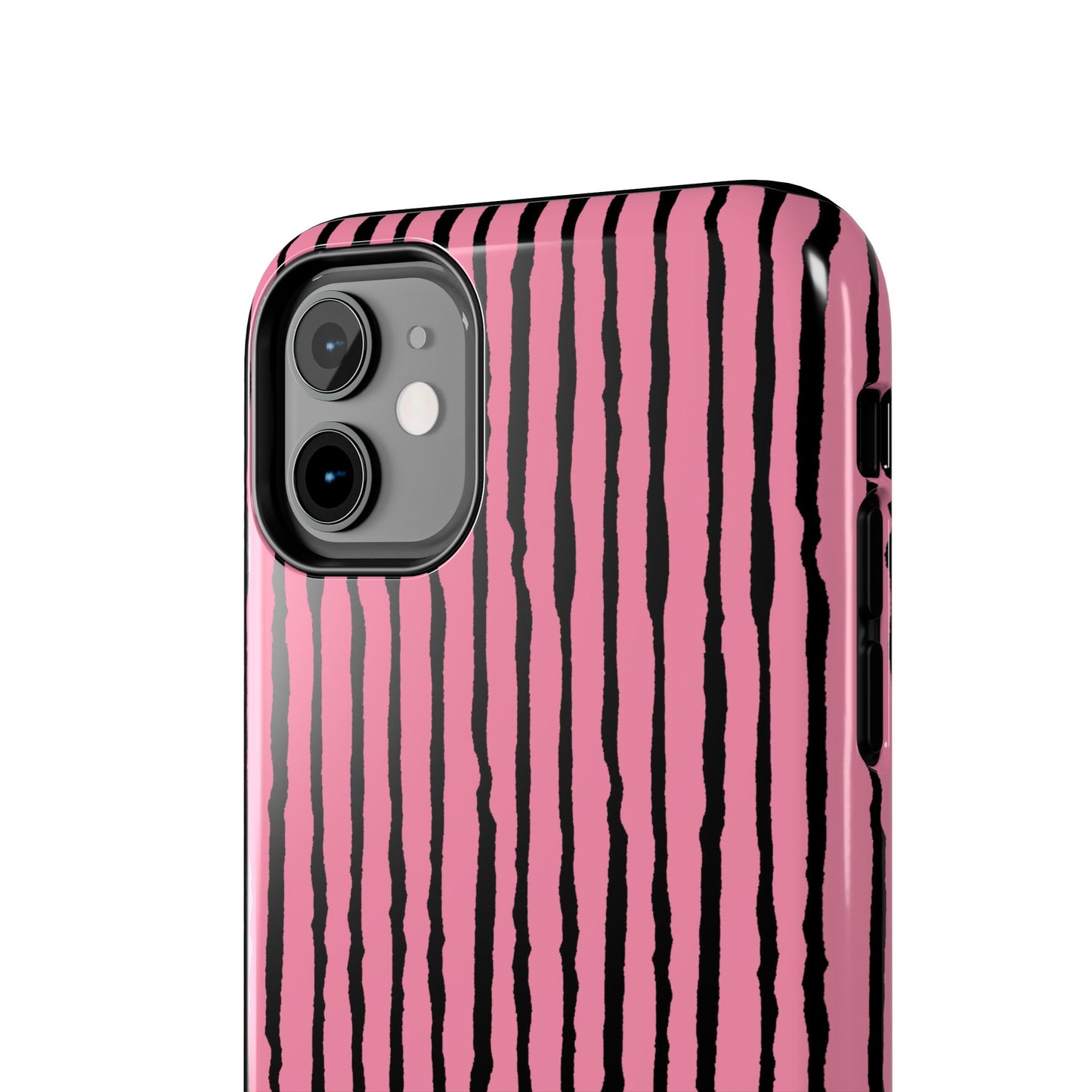 Sorta Stripe Bright Pink / Black Phone Case